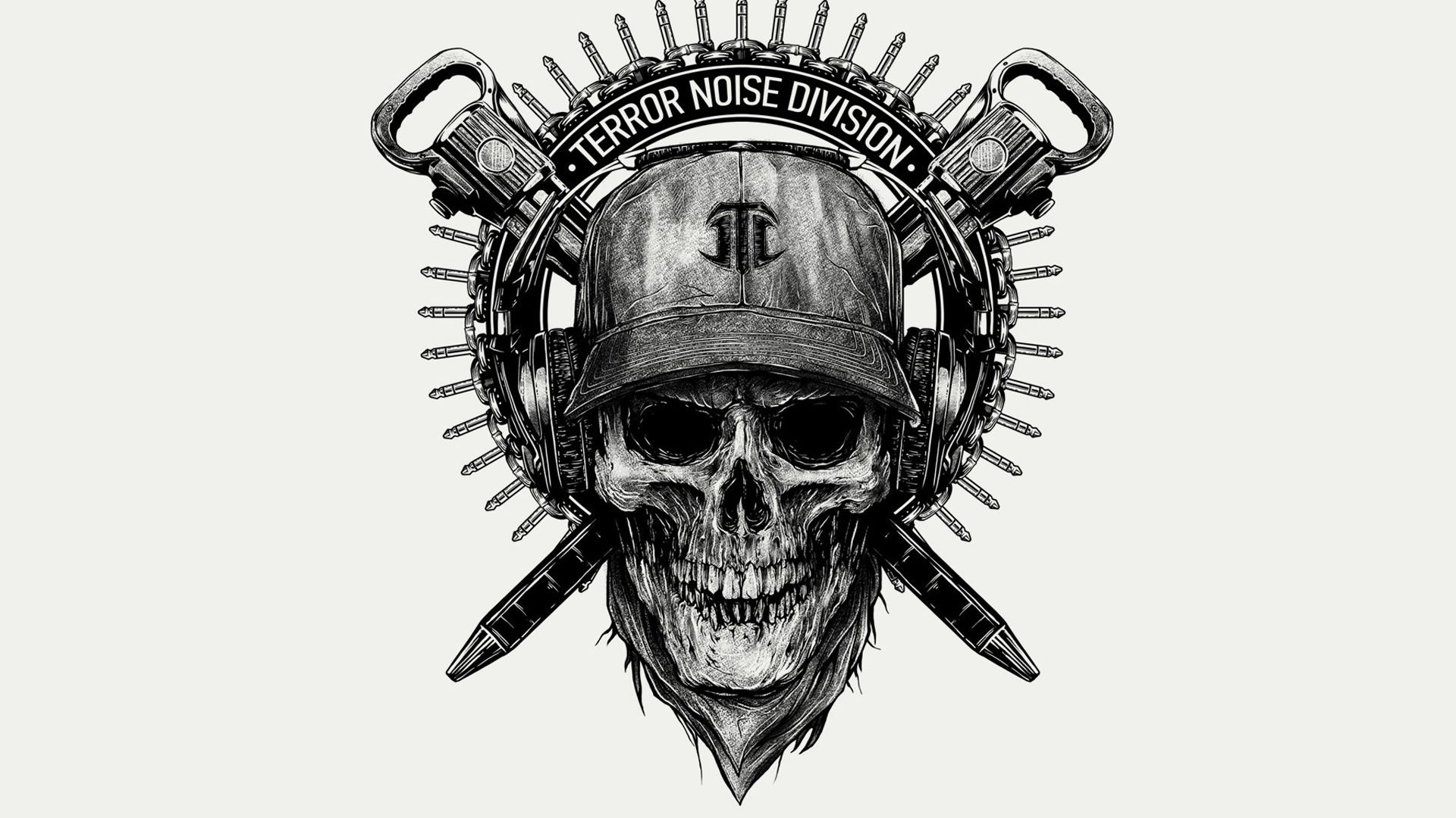 Download wallpaper 1920x1080 skull, helmet, drawing full hd, hdtv, fhd, 1080p HD background
