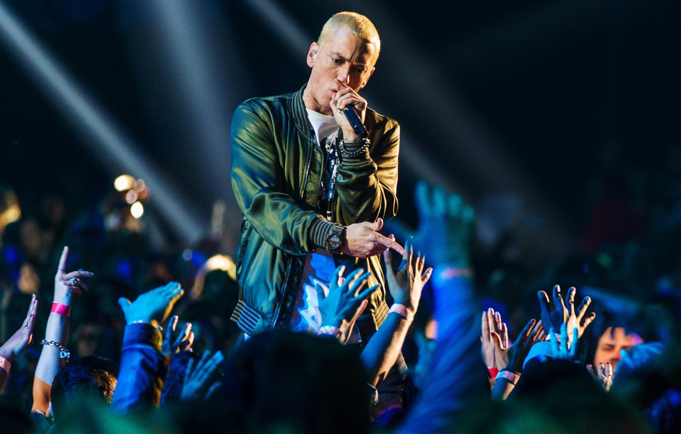 Wallpaper Eminem, hip hop, fans, concert image for desktop, section музыка