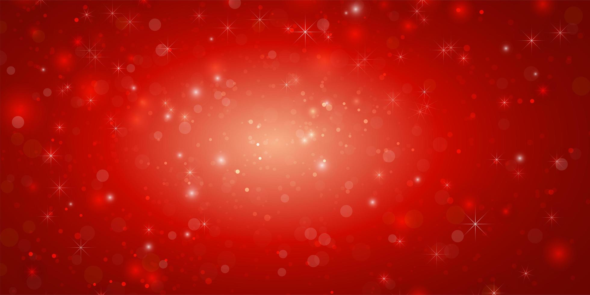 Red banner with lights and bokeh effects