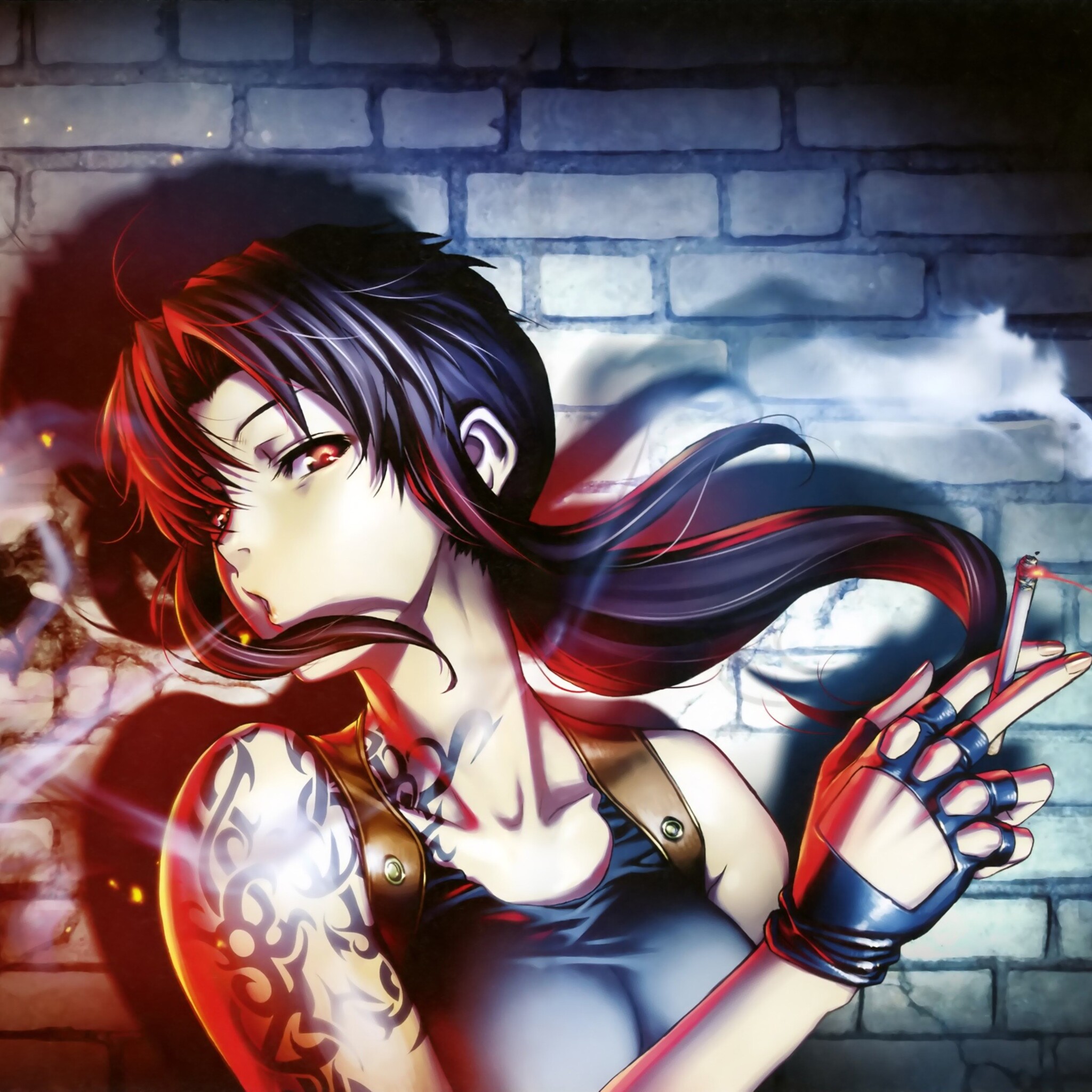 Black Lagoon Anime Girl Smoking 4k iPad Air HD 4k Wallpaper, Image, Background, Photo and Picture