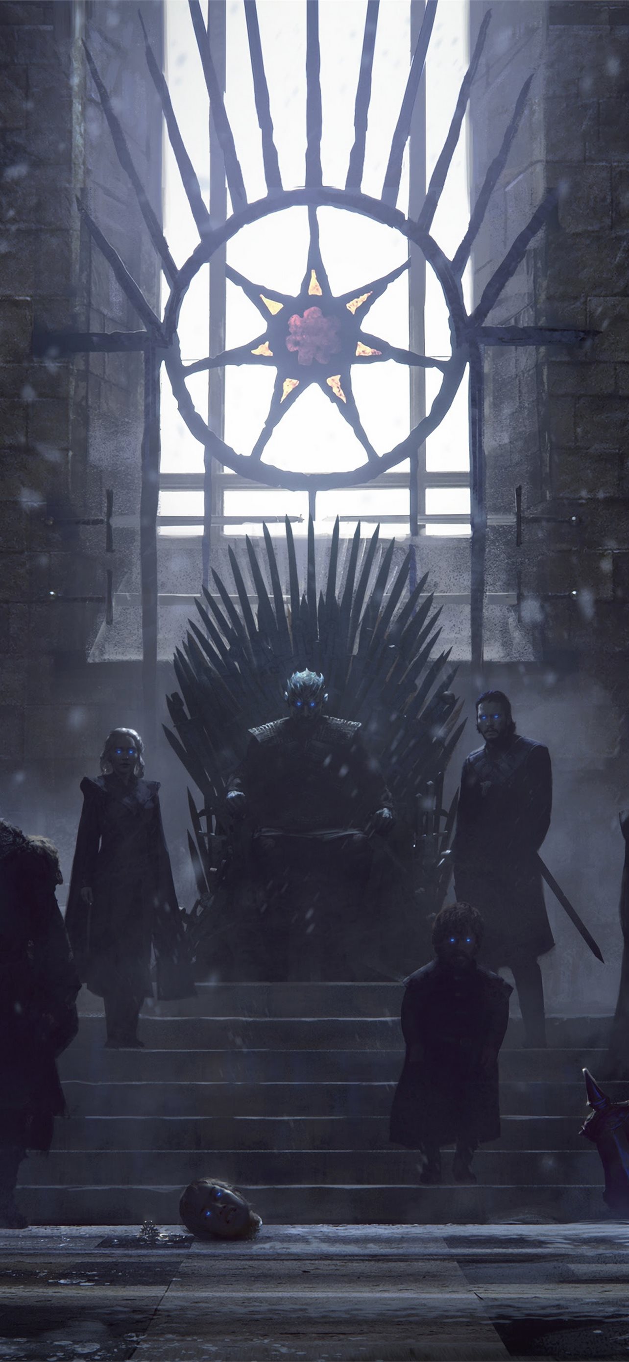 Game of Thrones Iron Throne Characters 4K iPhone Wallpaper Free Download
