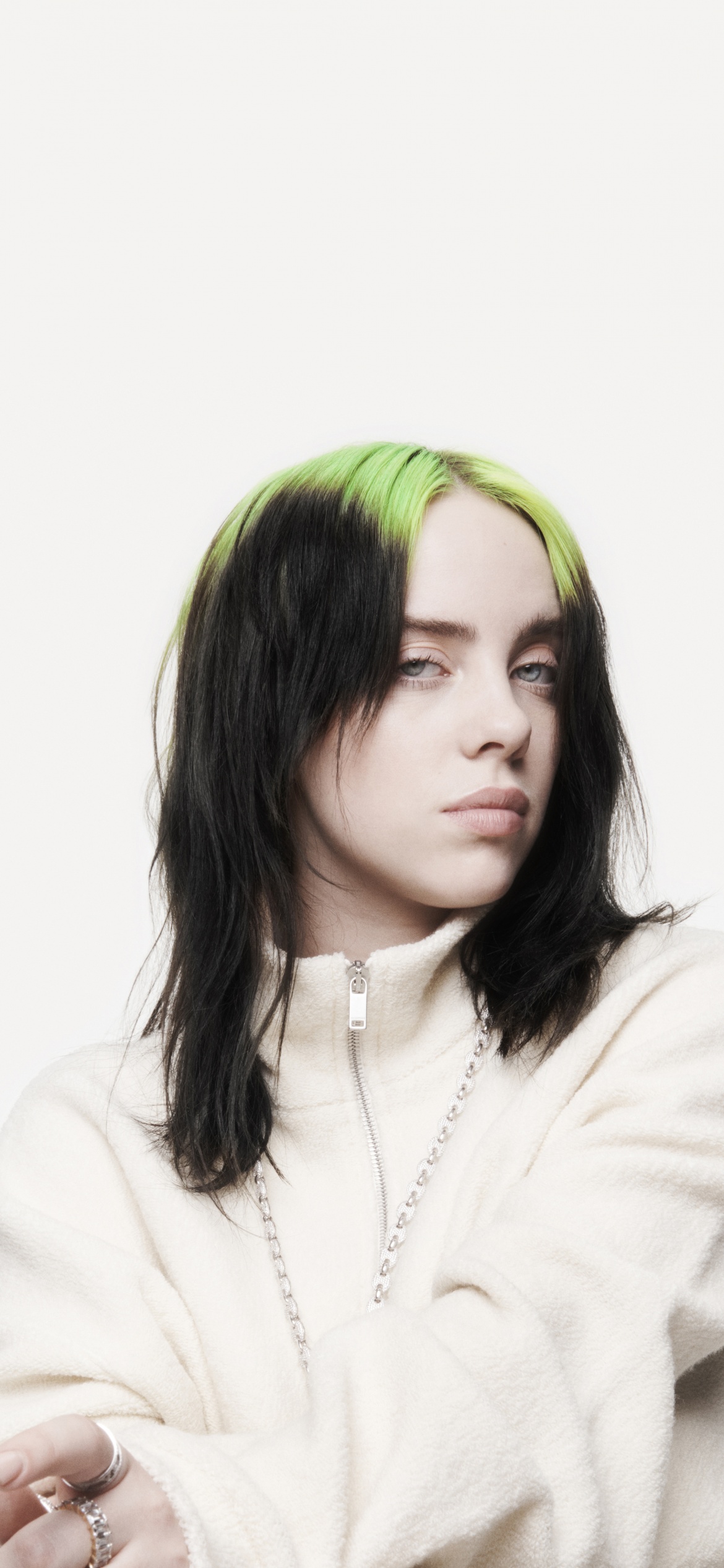 Billie Eilish Wallpaper 4K, American singer, Portrait, White background, 5K, Music