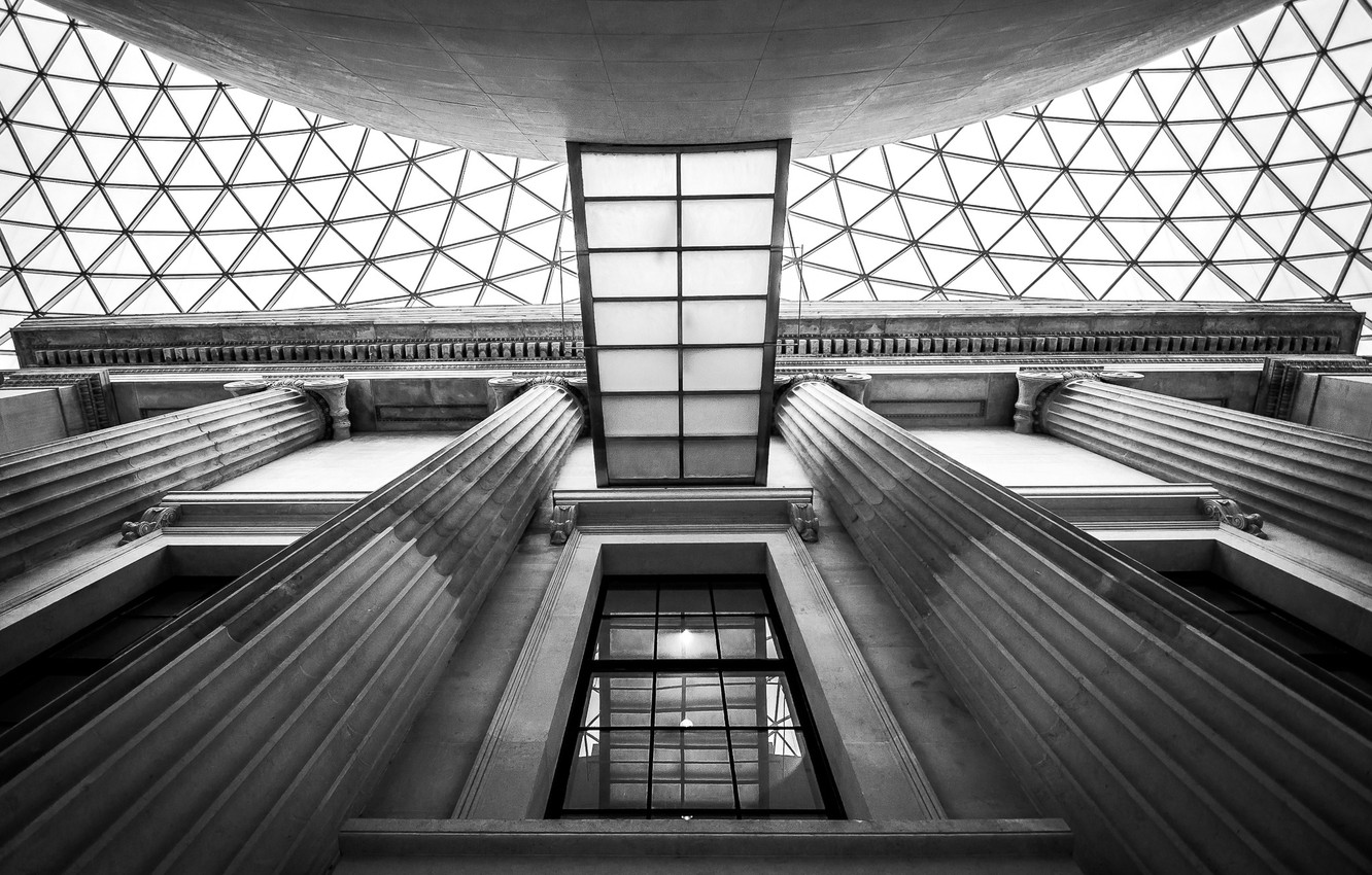 Wallpaper London, window, architecture, column, British Museum image for desktop, section город
