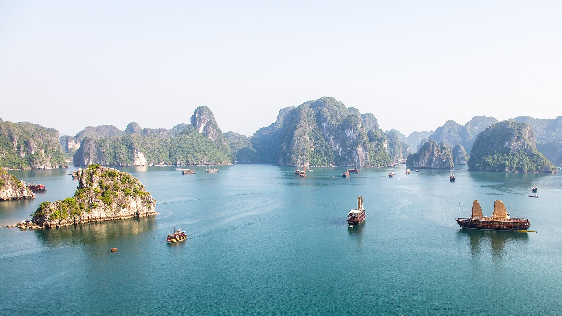 Halong Bay view from the top of an island, Vietnam. Windows 10 Spotlight Image