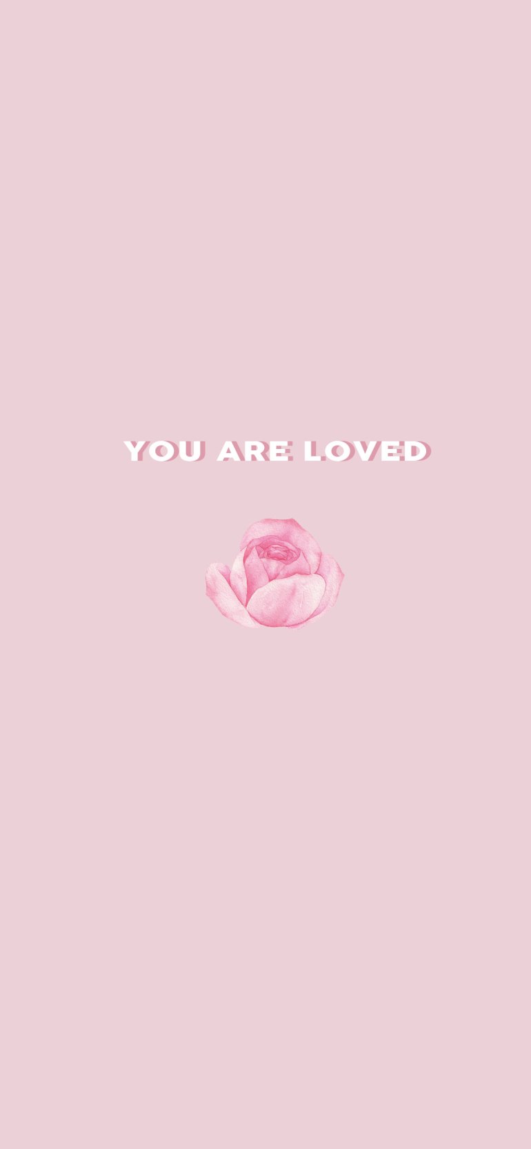 Pink Aesthetic Picture, You Are Loved Quote Wallpaper
