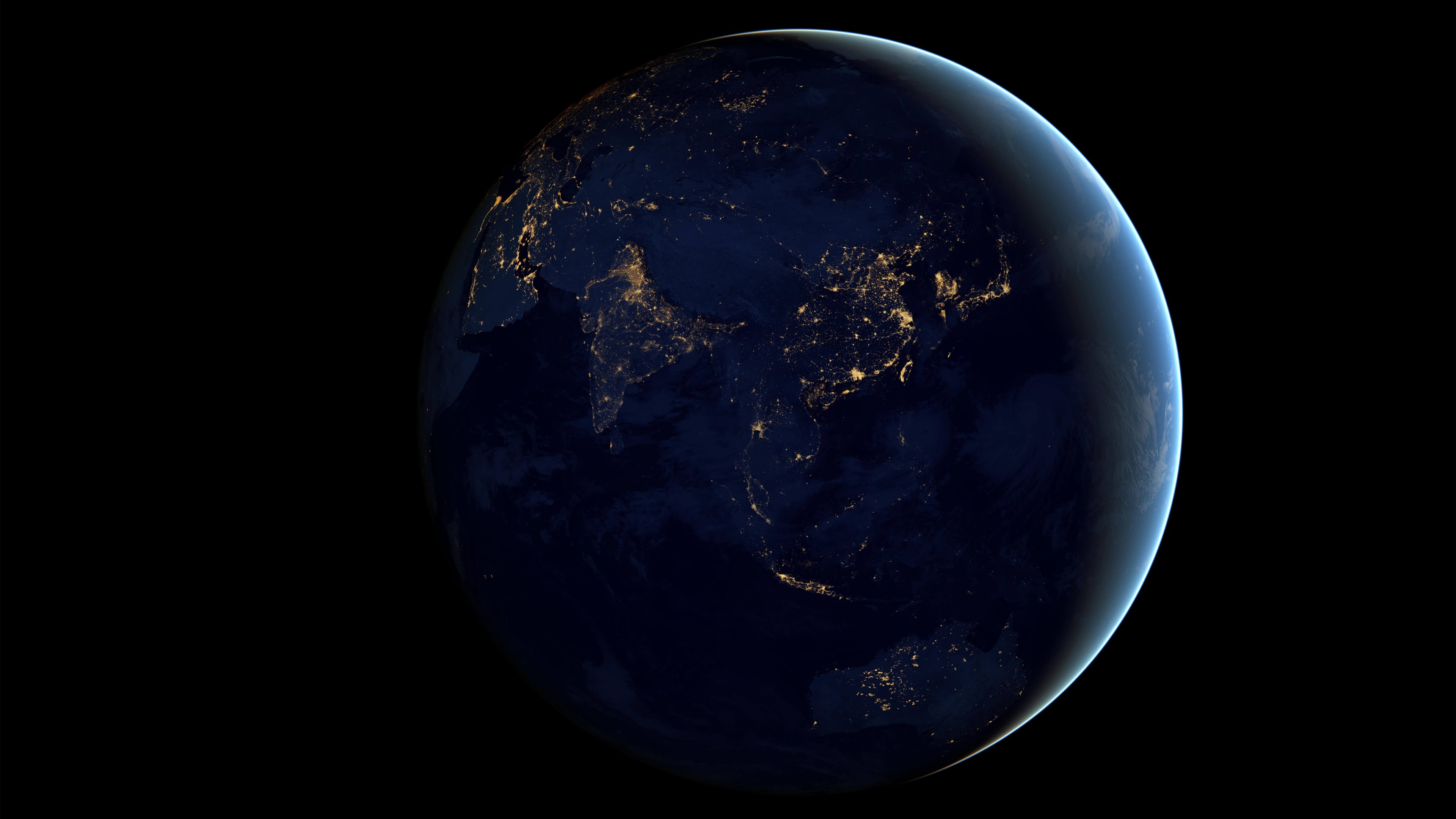 Earth At Night Seen From Space 4K wallpaper