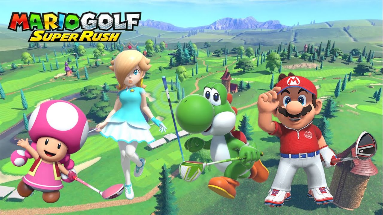 Mario Golf: Super Rush Golf vs Rosalina vs Yoshi vs Mario