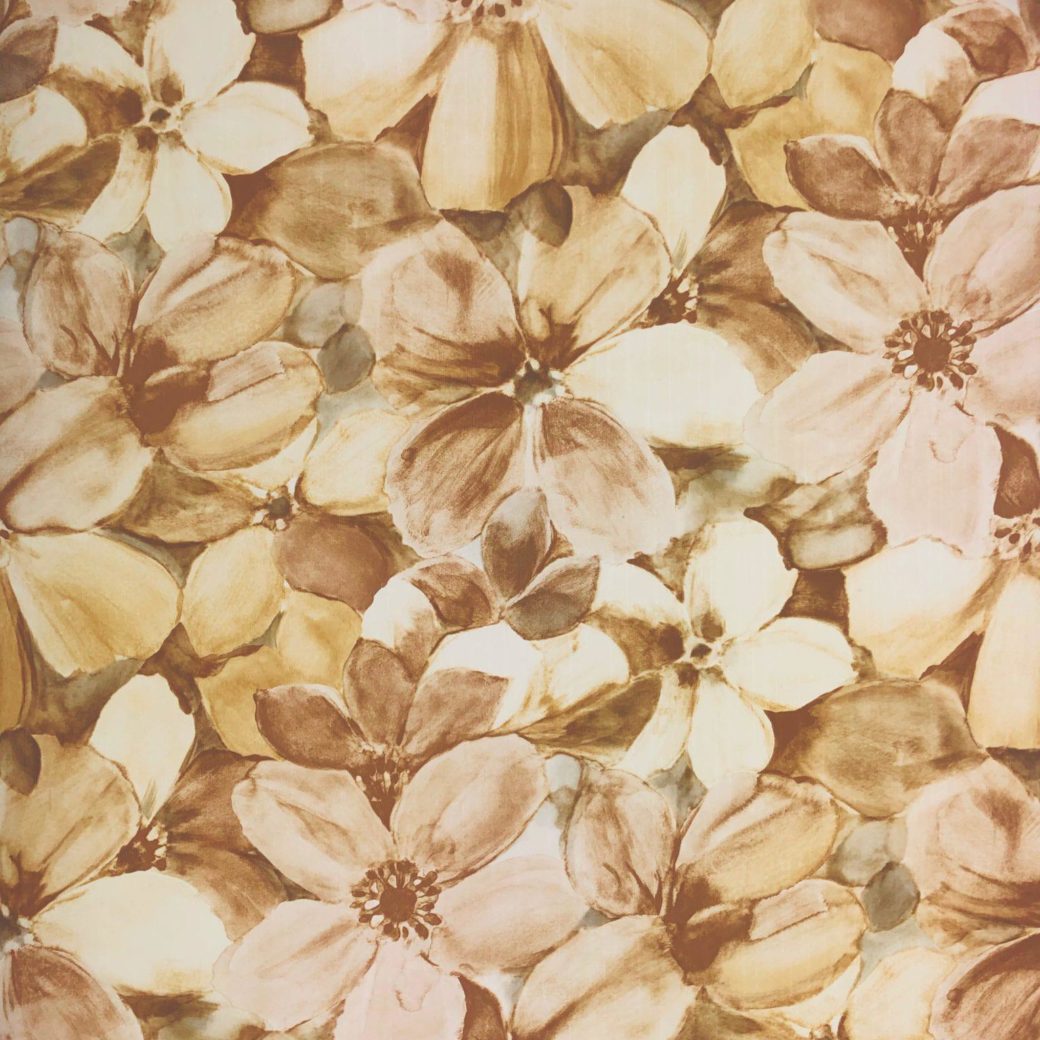 Vintage Wallpaper Shop. Brown Floral Wallpaper