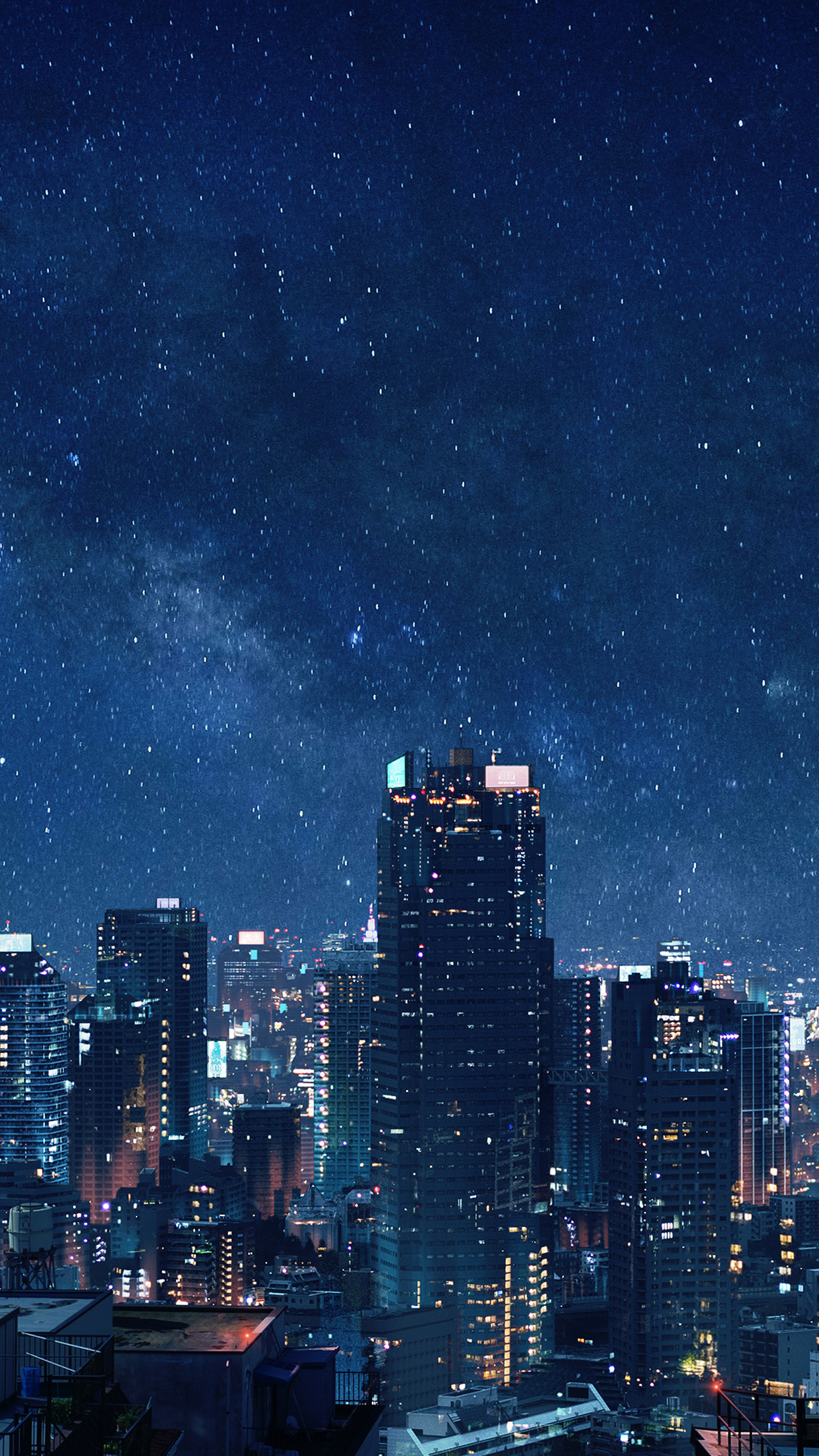 Art Night Anime City Wallpaper