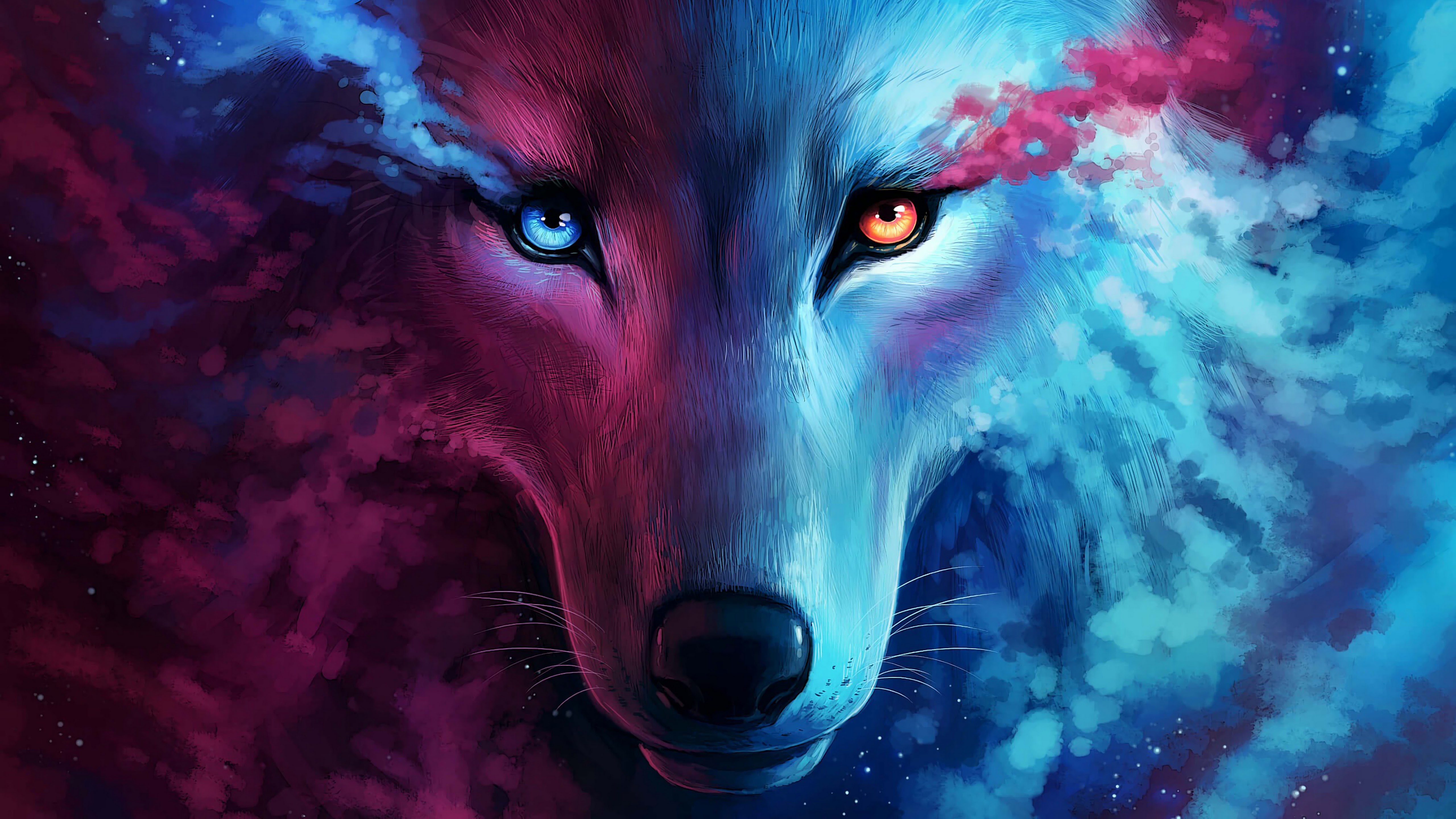 Wolf Fantasy Art 4K Wallpaper