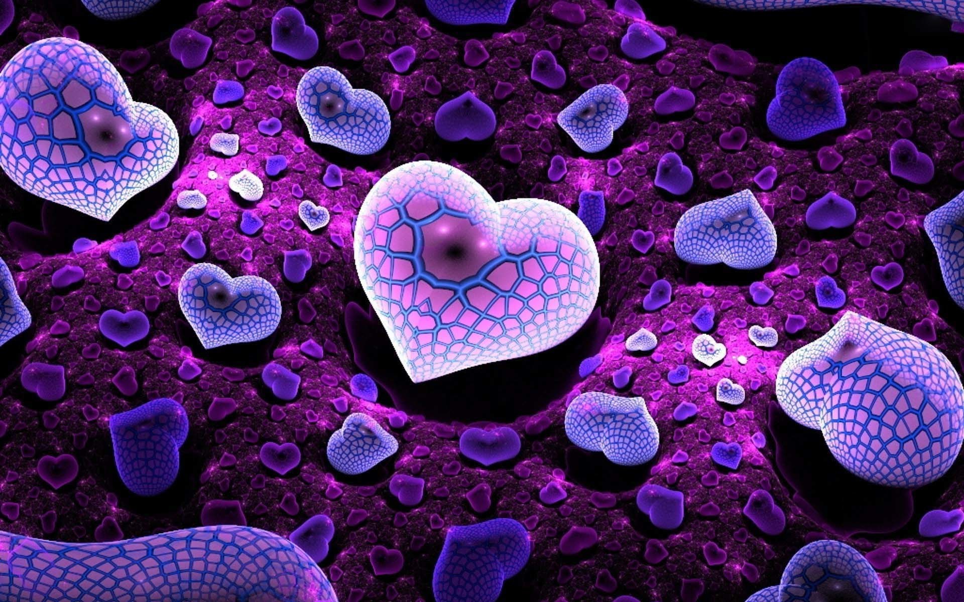 Girly Purple Wallpaper Data Src Heart Background