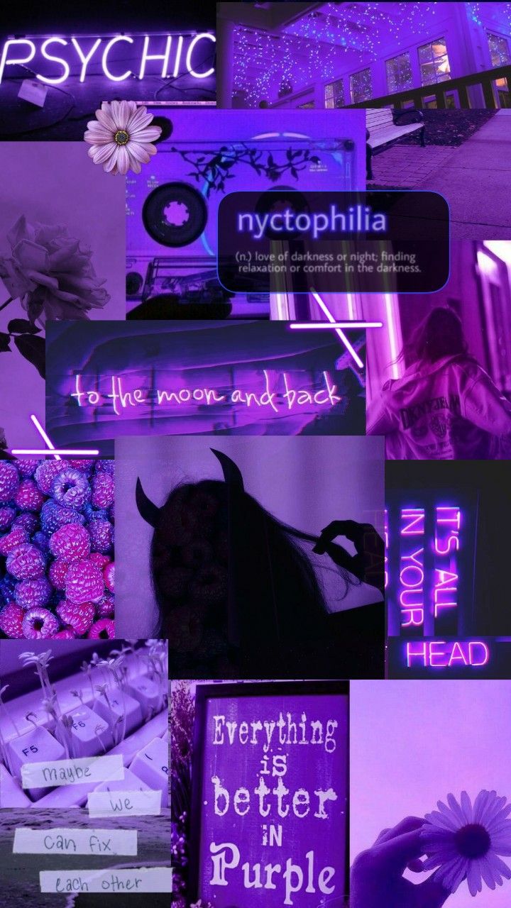 Aesthetic Girly in Dark Purple