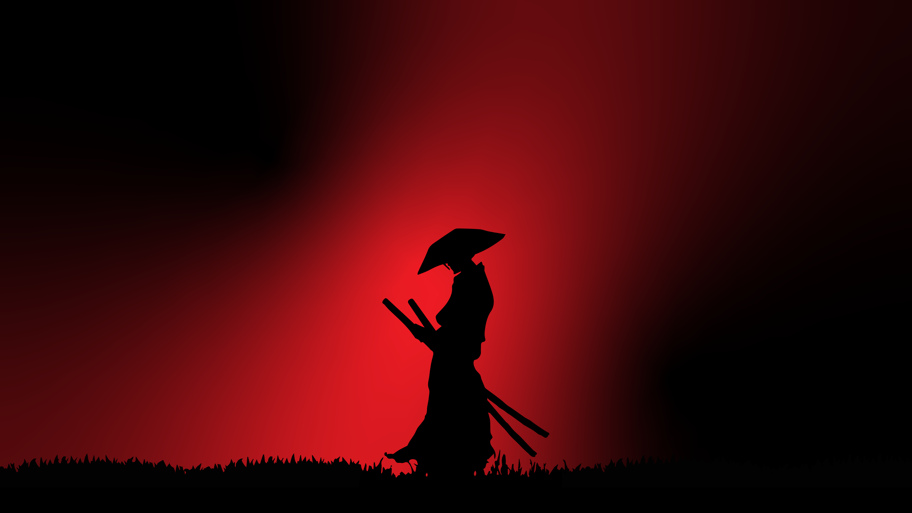 Samurai red 4k (3840x2160). Samurai wallpaper, Samurai artwork, Aesthetic desktop wallpaper