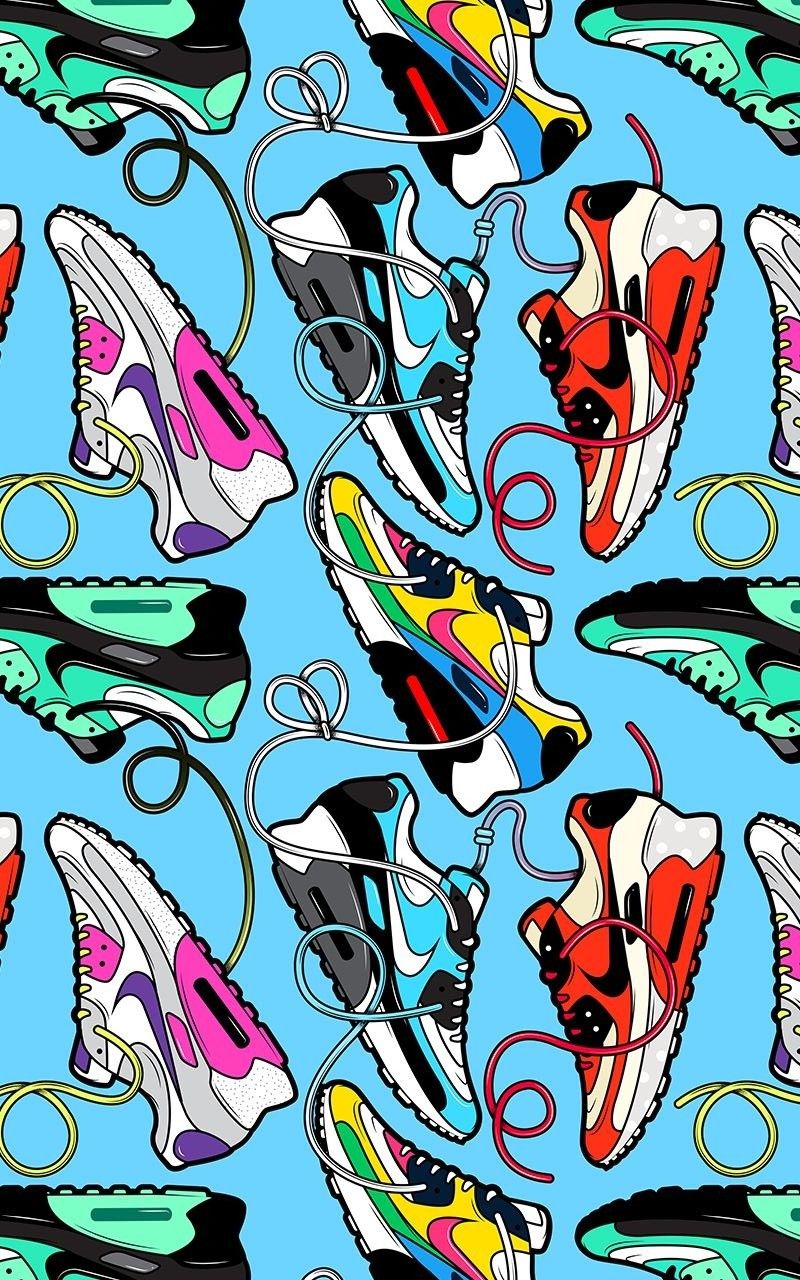 Nike. Air Max 90. Cartoon mouths, Air max Nike wallpaper