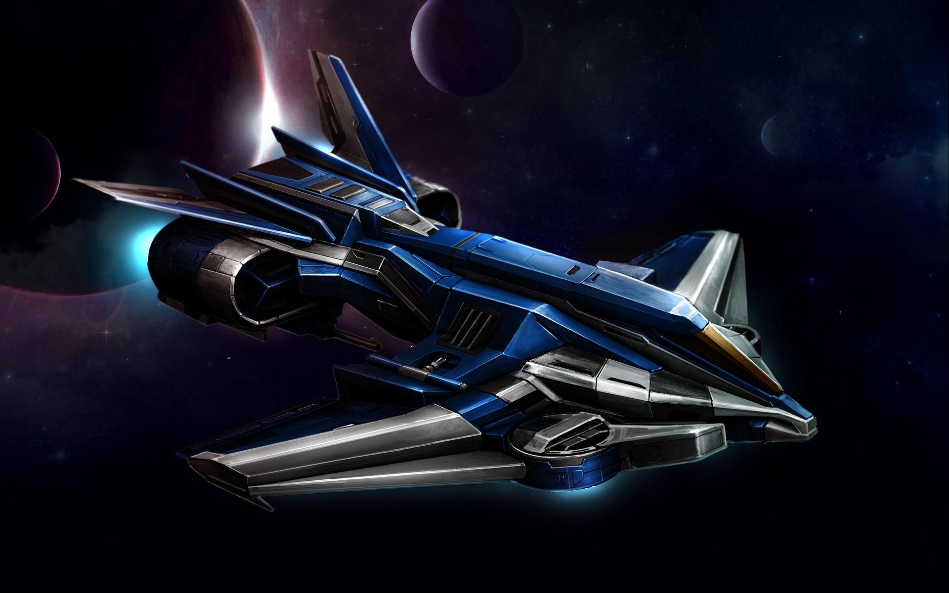 Black themed spaceship conceptual artwork and wallpaper