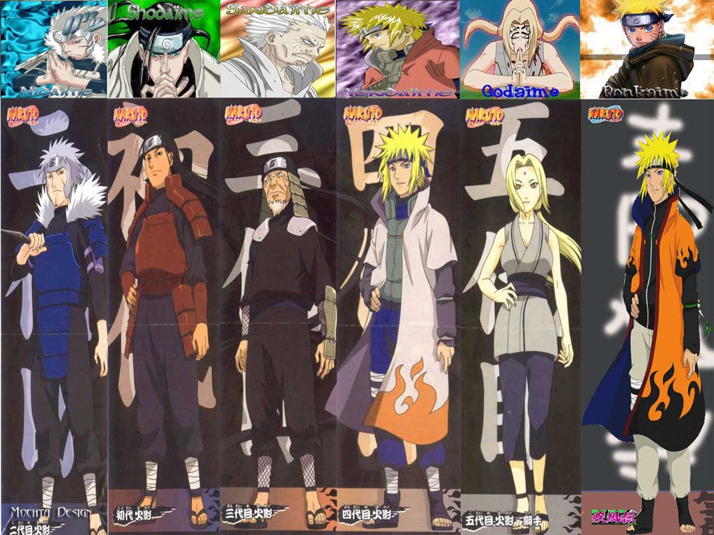 The Hokage ( Literally meaning “Fire Shadow”) are the leaders of Konohagakure. Description from animeuniverseinfo.wordp. Naruto shippuden, Anime, Naruto wallpaper