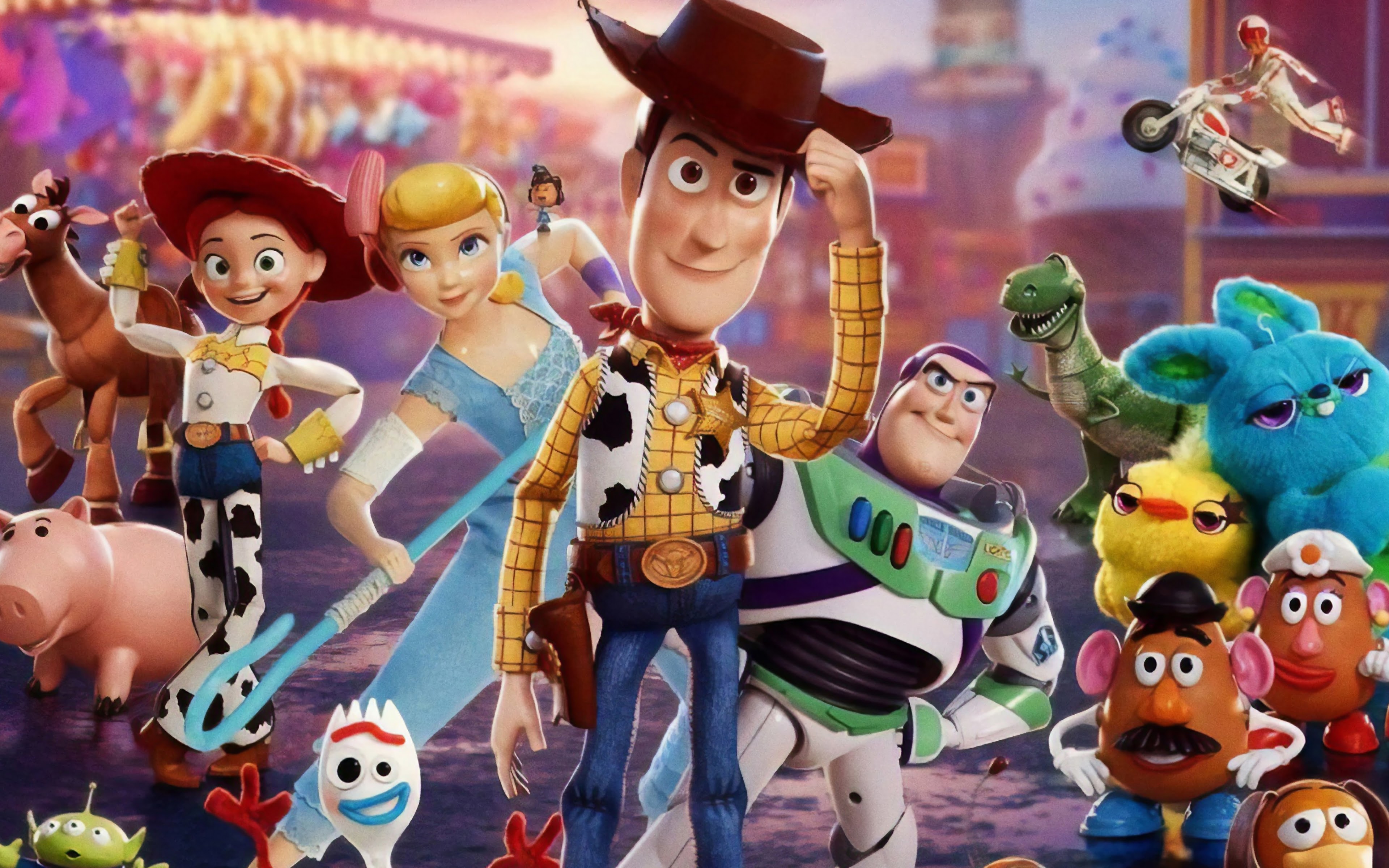 Toy Story 4 Characters 4K Wallpaper