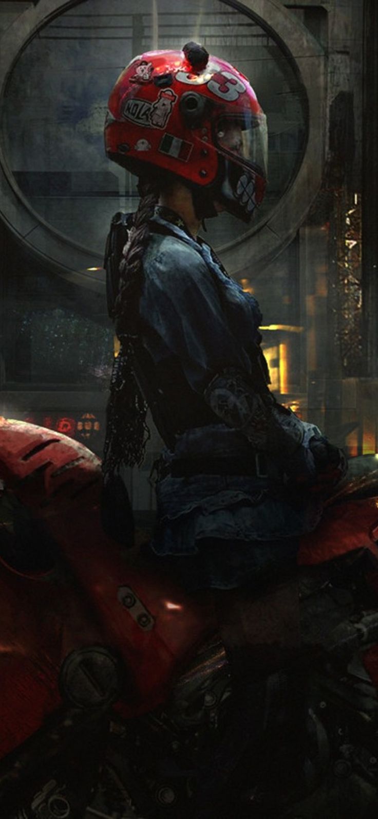 Biker Cyberpunk Girl Scifi iPhone XS, iPhone 10, iPhone X HD 4k Wallpaper, Image, Background, Photo and Pic. Cyberpunk girl, Futuristic art, Cyberpunk
