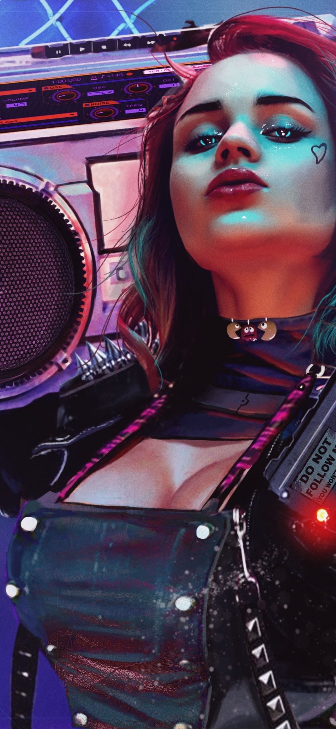 Cyberpunk Girl iPhone Wallpaper Free Cyberpunk Girl iPhone Background