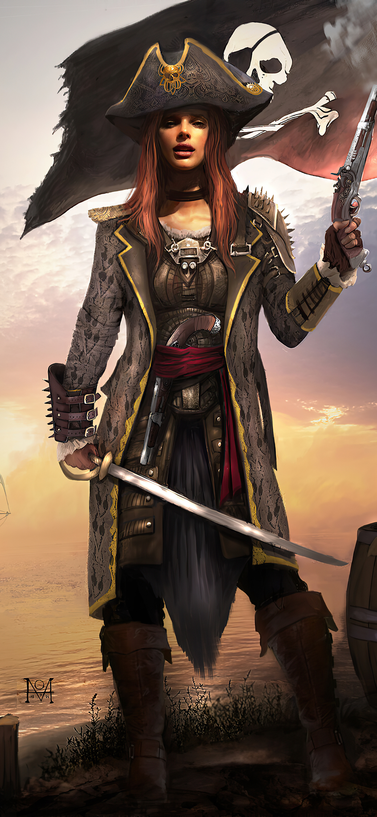 Pirate Girl 4k iPhone XS MAX HD 4k Wallpaper, Image, Background, Photo and Picture