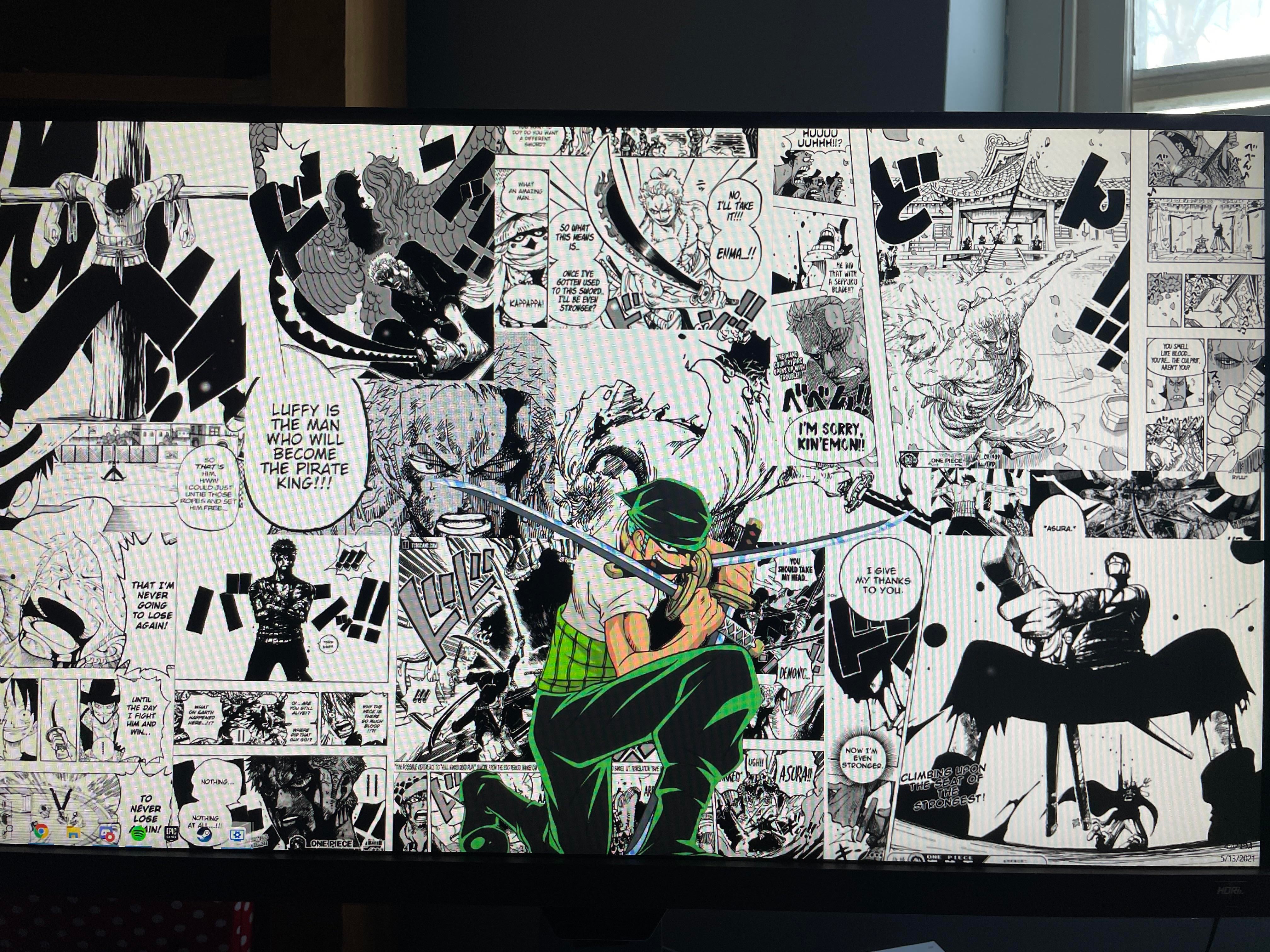 Zoro Manga Panels PC Wallpaper