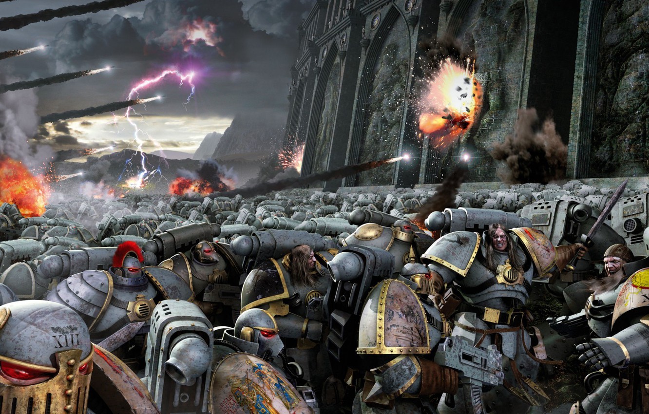 Wallpaper storm, Neil Roberts, warhammer 40K, Horus Rising, Luna Wolves image for desktop, section игры