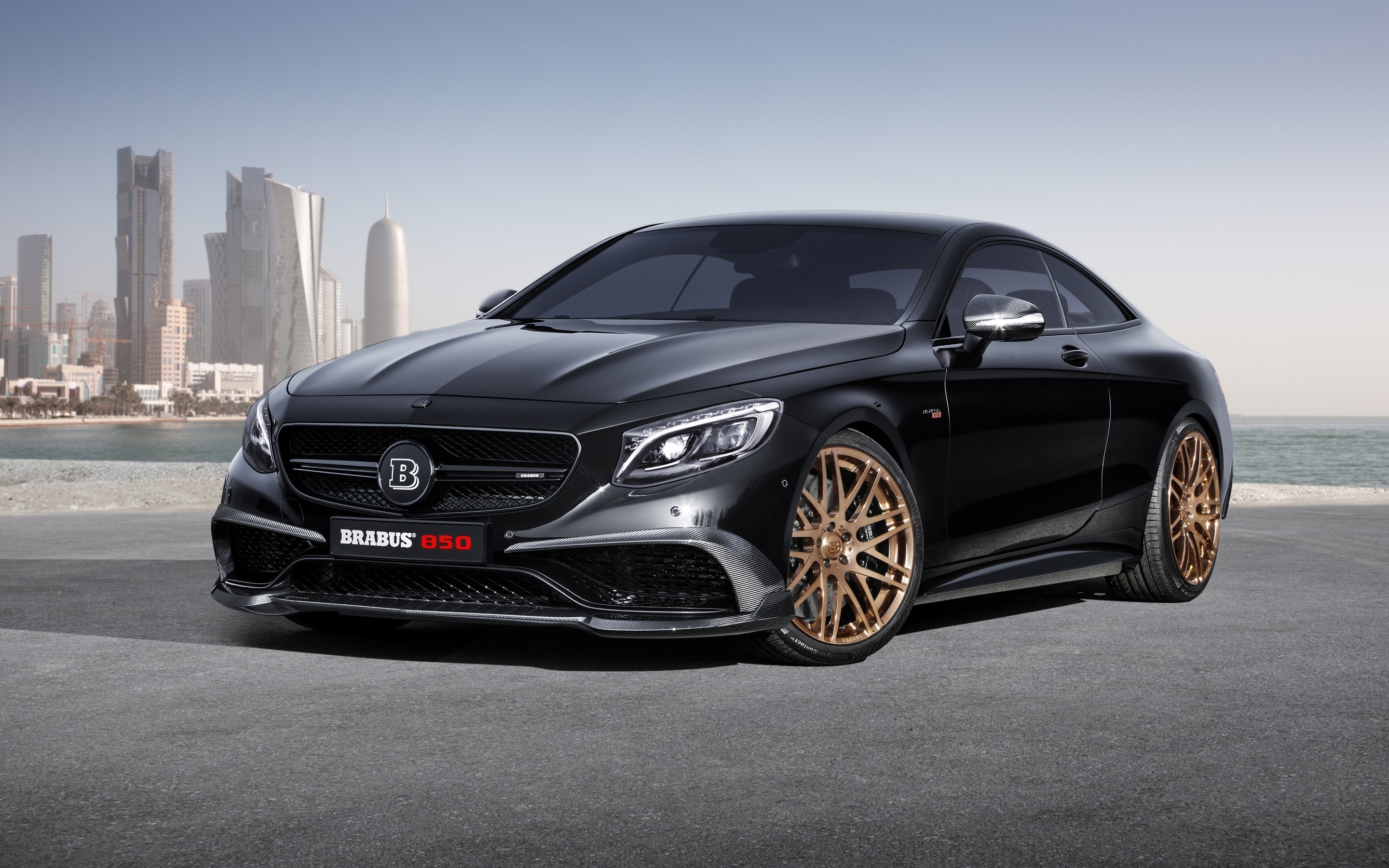 Black Mercedes Benz S63 AMG Brabus HD Wallpaper