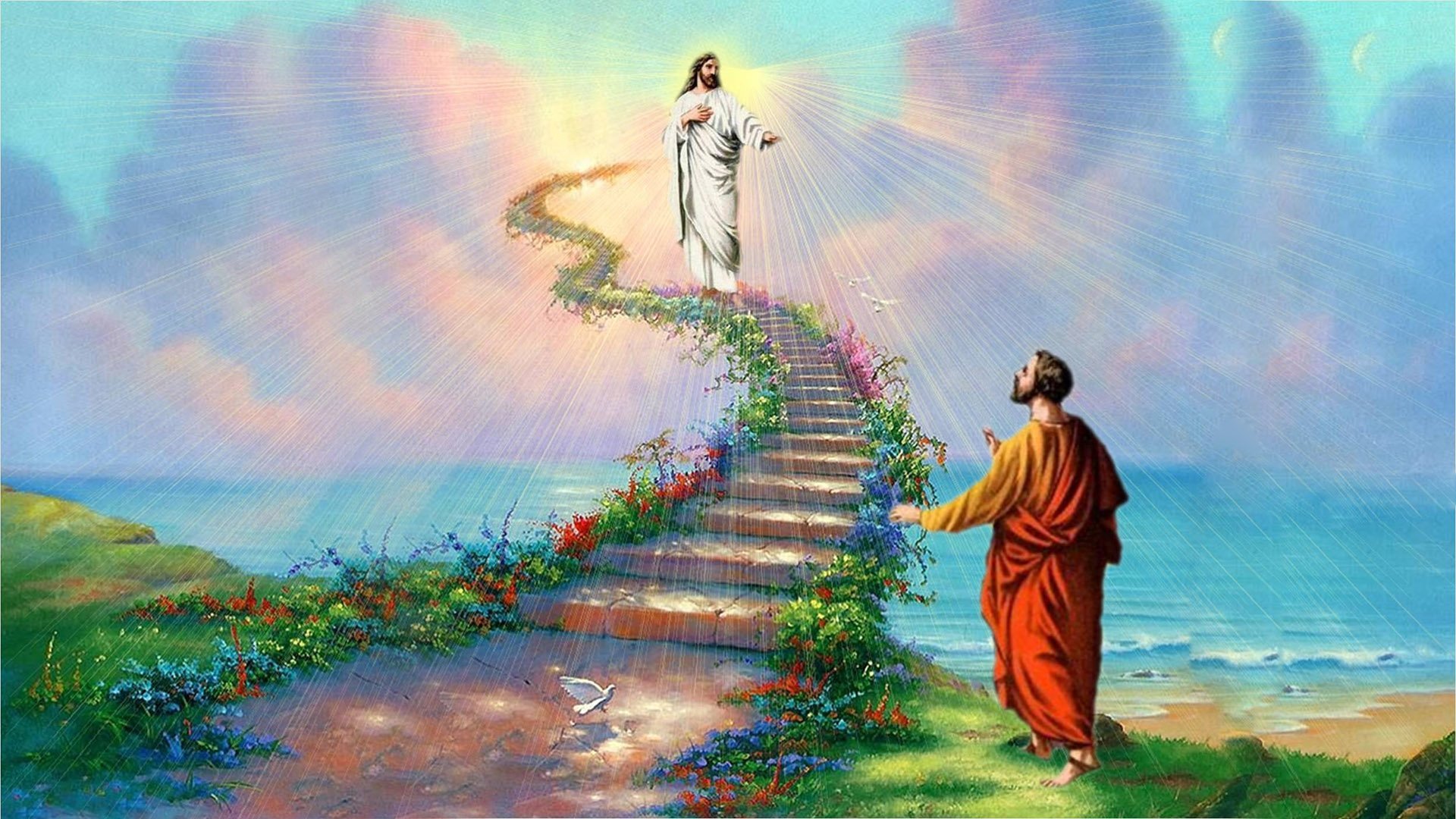 Jesus Christ In Heaven Wallpaper