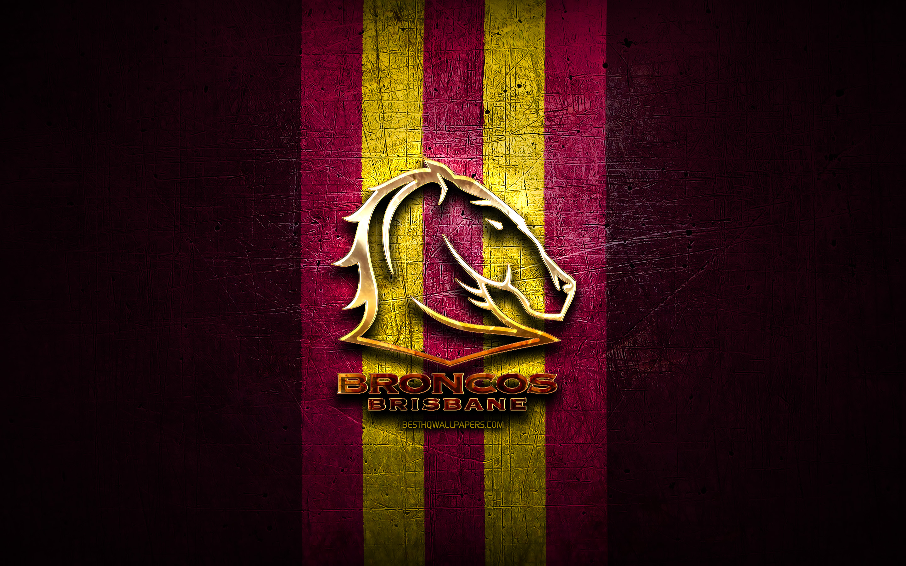 NRL 2019: Brisbane Broncos desktop background, poster, free download