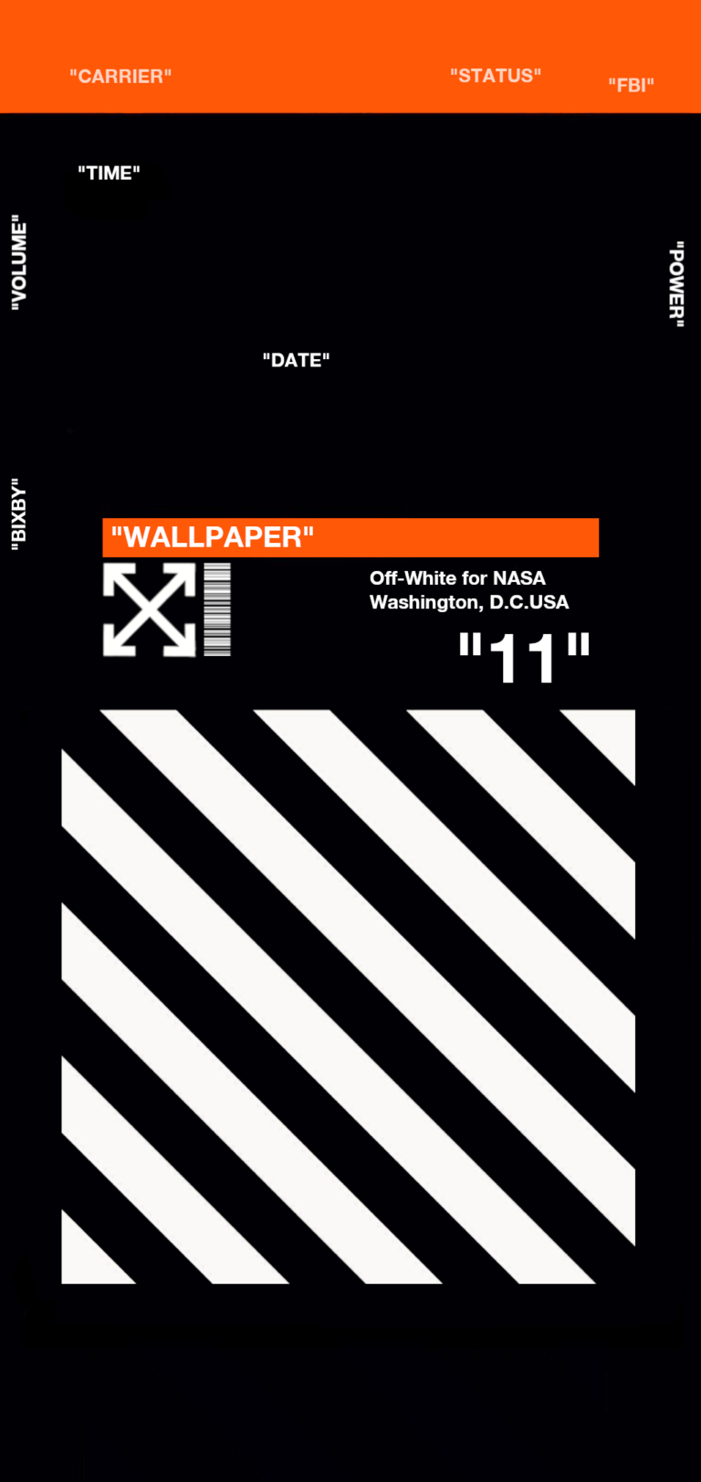 Off White For NASA By W720S Galaxy S10 Hole Punch Wallpaper