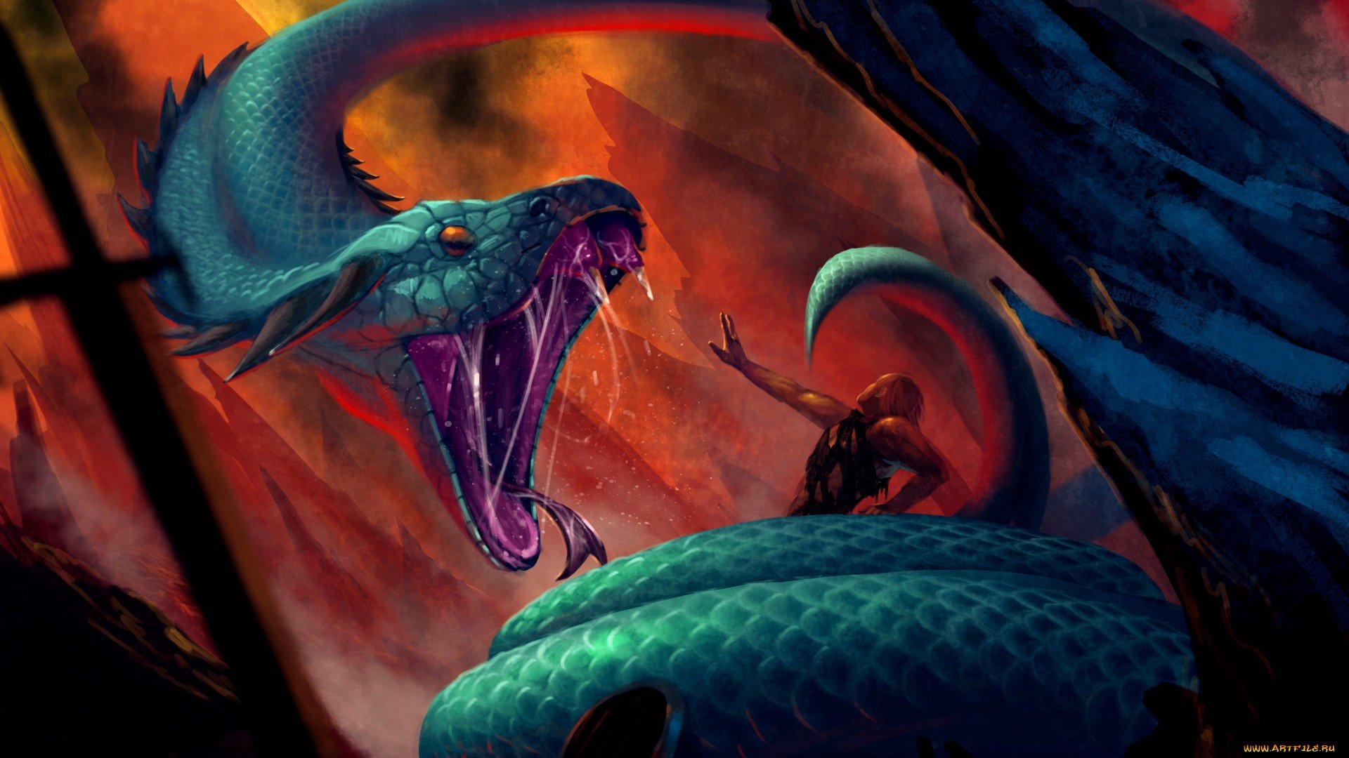 fantasy, Art, Artwork, Creature, Monster, Serpent, Snake, Dragon Wallpaper HD / Desktop and Mobile Background