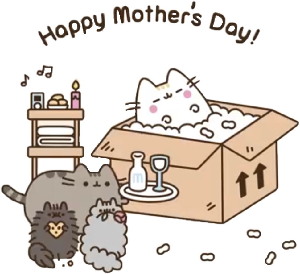 pusheen cat mothers day