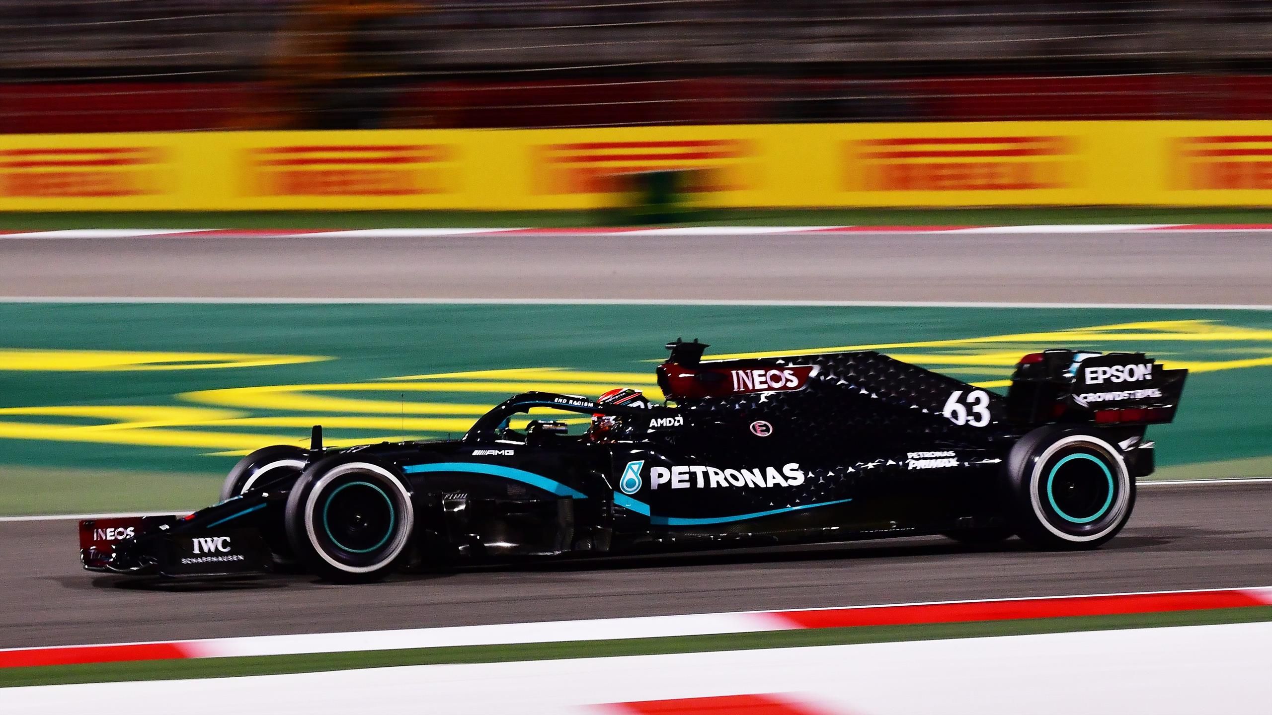 Lewis Hamilton Stand In George Russell Sets Practice Pace On Mercedes Debut