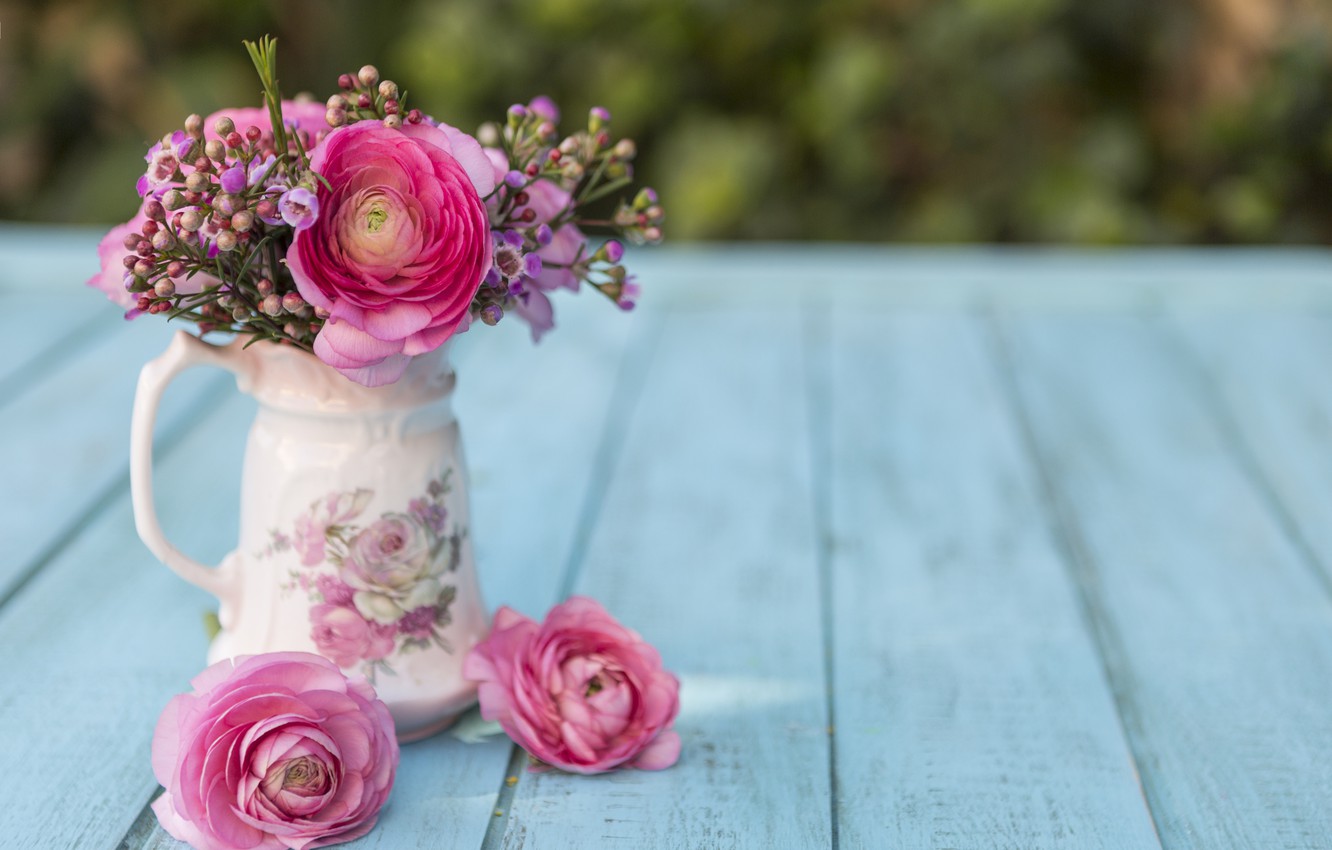 Wallpaper flowers, bouquet, vase, pink, with, flowers, scene, spring, vase, tones image for desktop, section цветы
