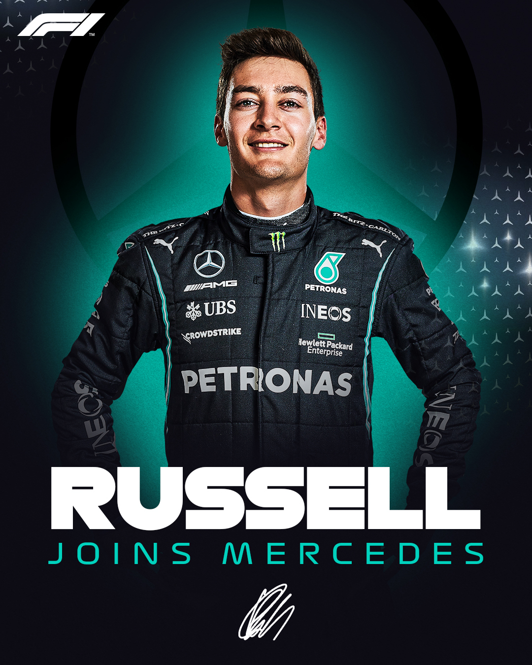 Formula 1 Russell is a Mercedes F1 driver from 2022 Facts. #F1