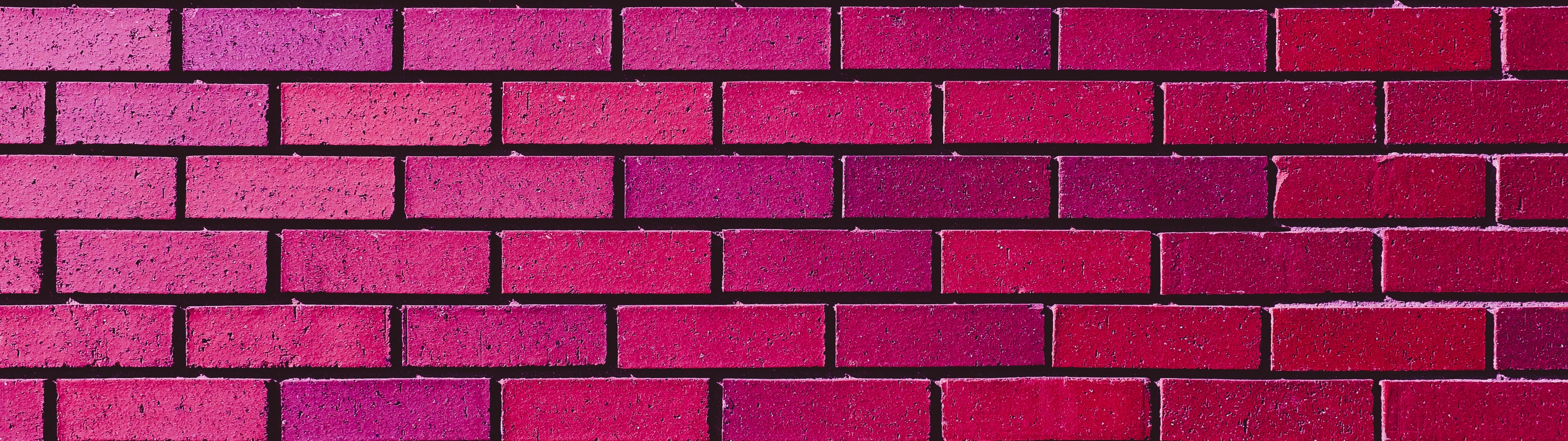 Brick wall Wallpaper 4K, Magenta, Red, Bricks, Bright, Gradients, 5K, Photography