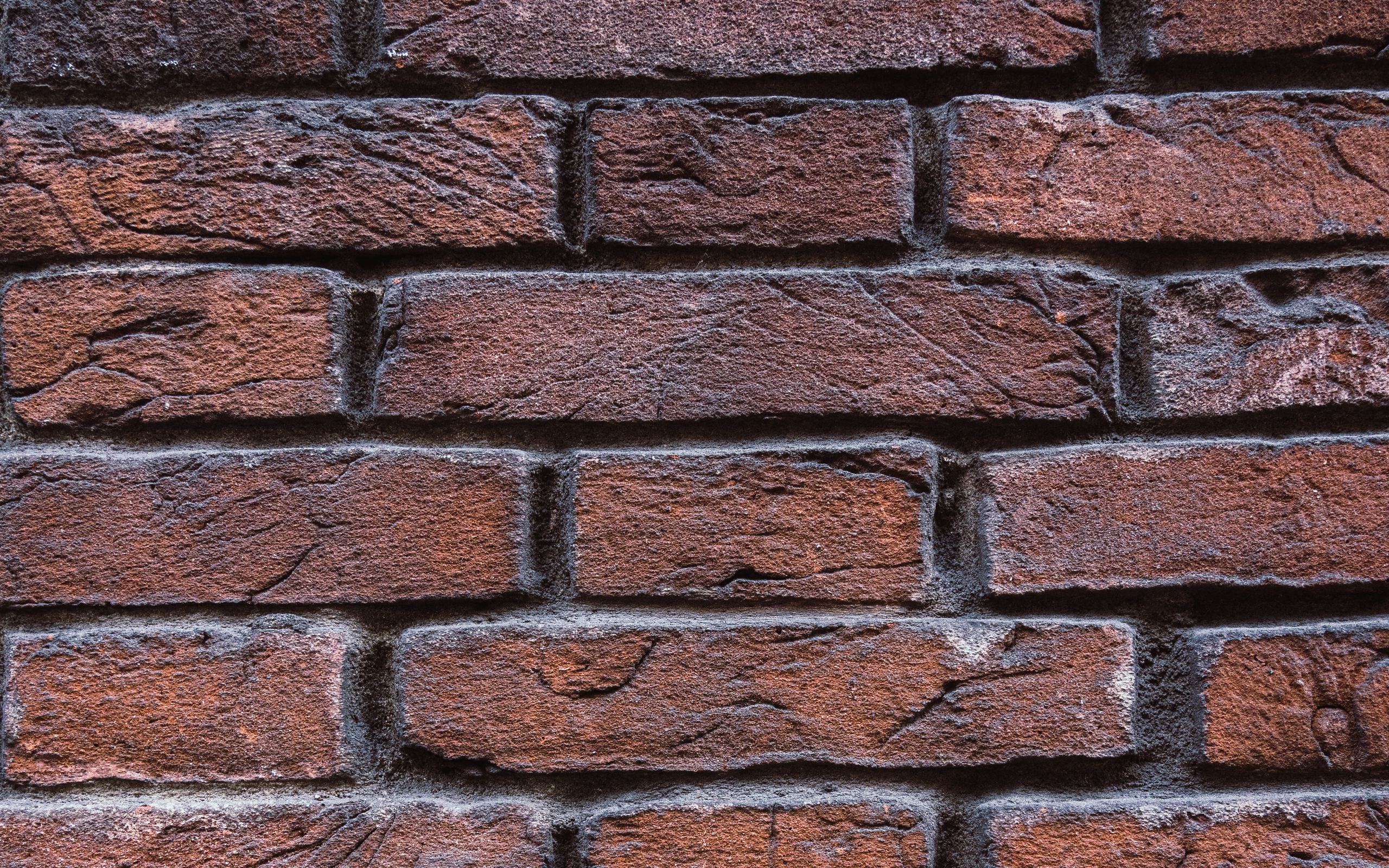 Download wallpaper 2560x1600 brick wall, wall, red, bricks widescreen 16:10 HD background