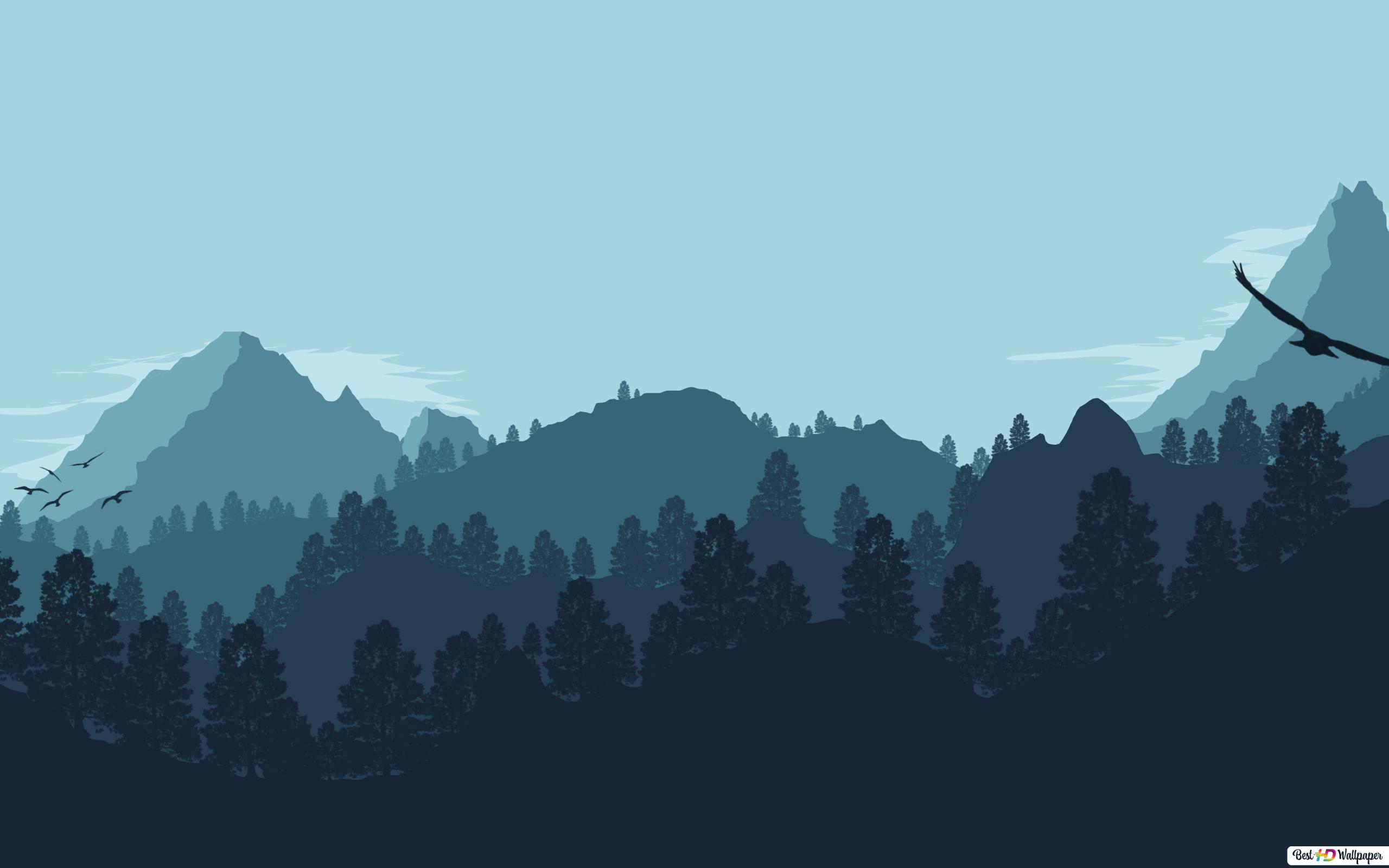 Mountains Minimalist HD wallpaper download
