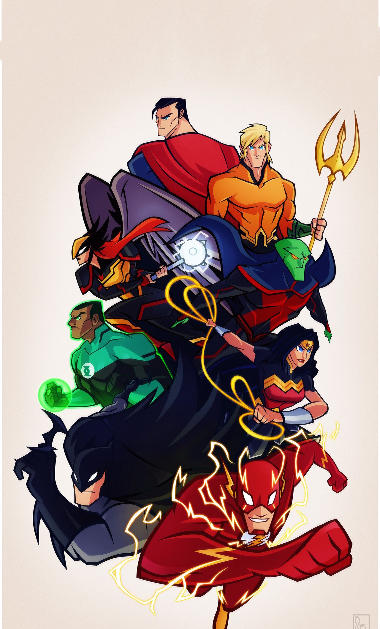 Justice League Cartoon Comic Artwork 4k iPhone 6 HD League Fan Art