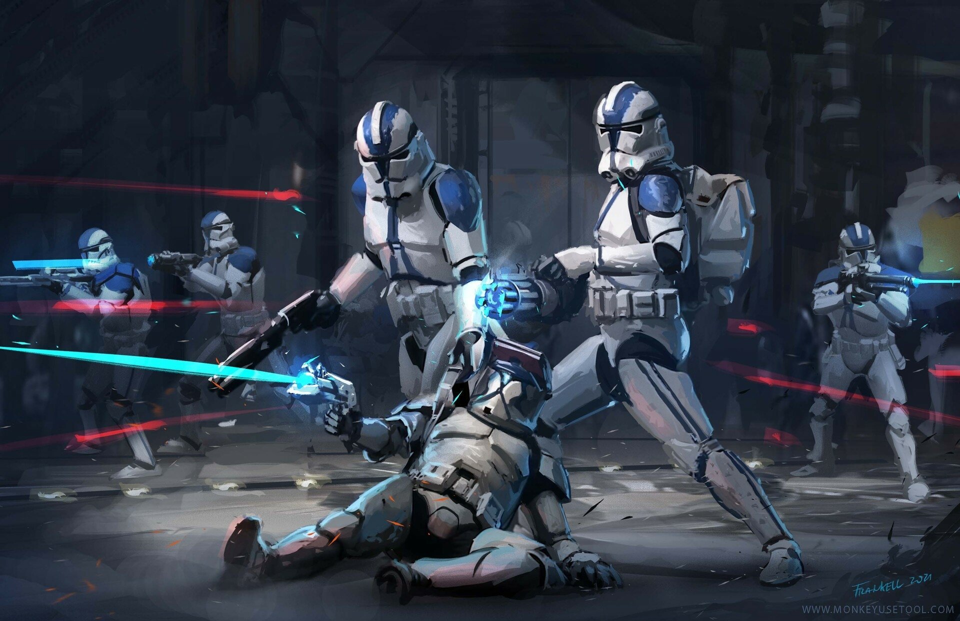 501st Clone Troopers, Star Wars. FAN ART