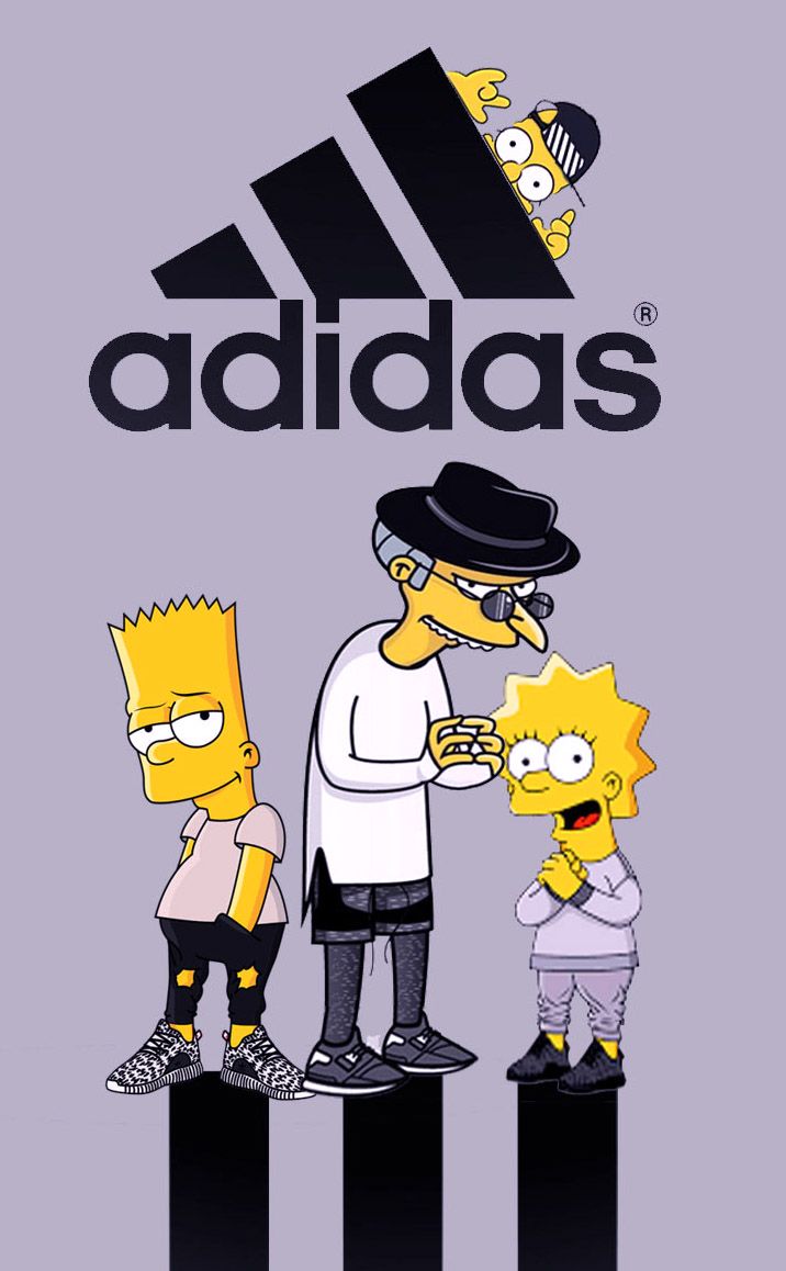 Adidas & Simpson. Bart simpson art, Adidas wallpaper, Simpsons art