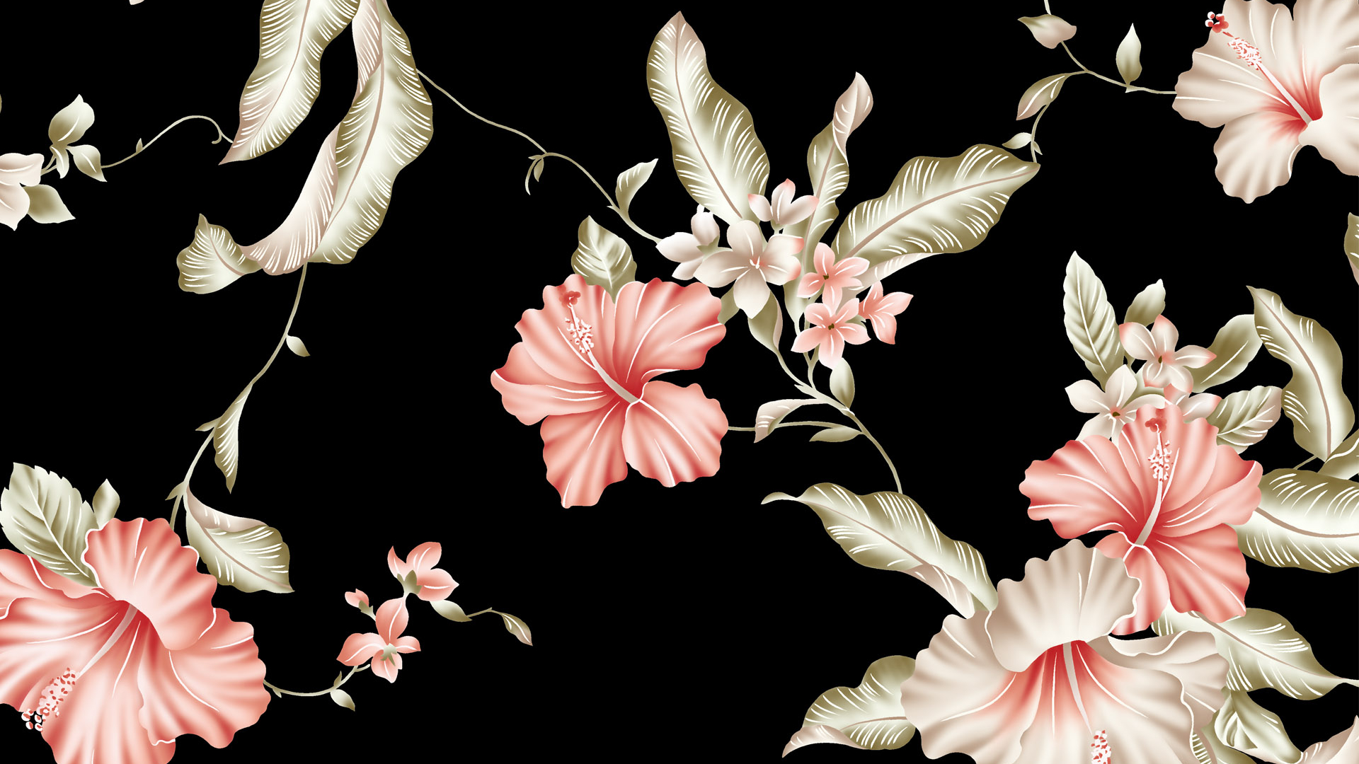 Free download 1920x1200 Flower Pattern desktop PC and Mac wallpaper [1920x1200] for your Desktop, Mobile & Tablet. Explore Black Background Floral Wallpaper. Black and White Flowers Wallpaper, Large Print