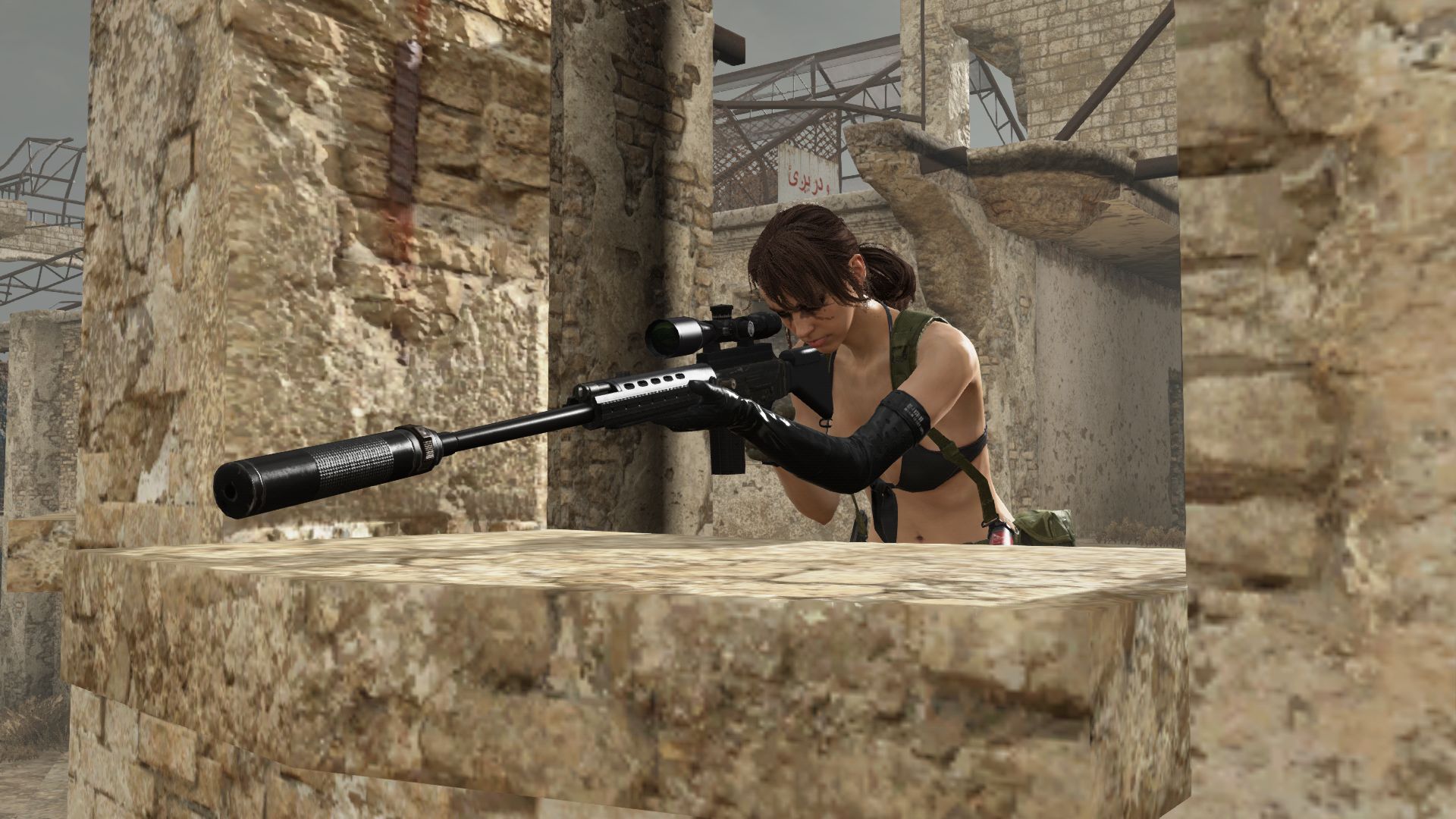 Next Metal Gear Solid 5 Patch, New MGO Character Quiet Detailed