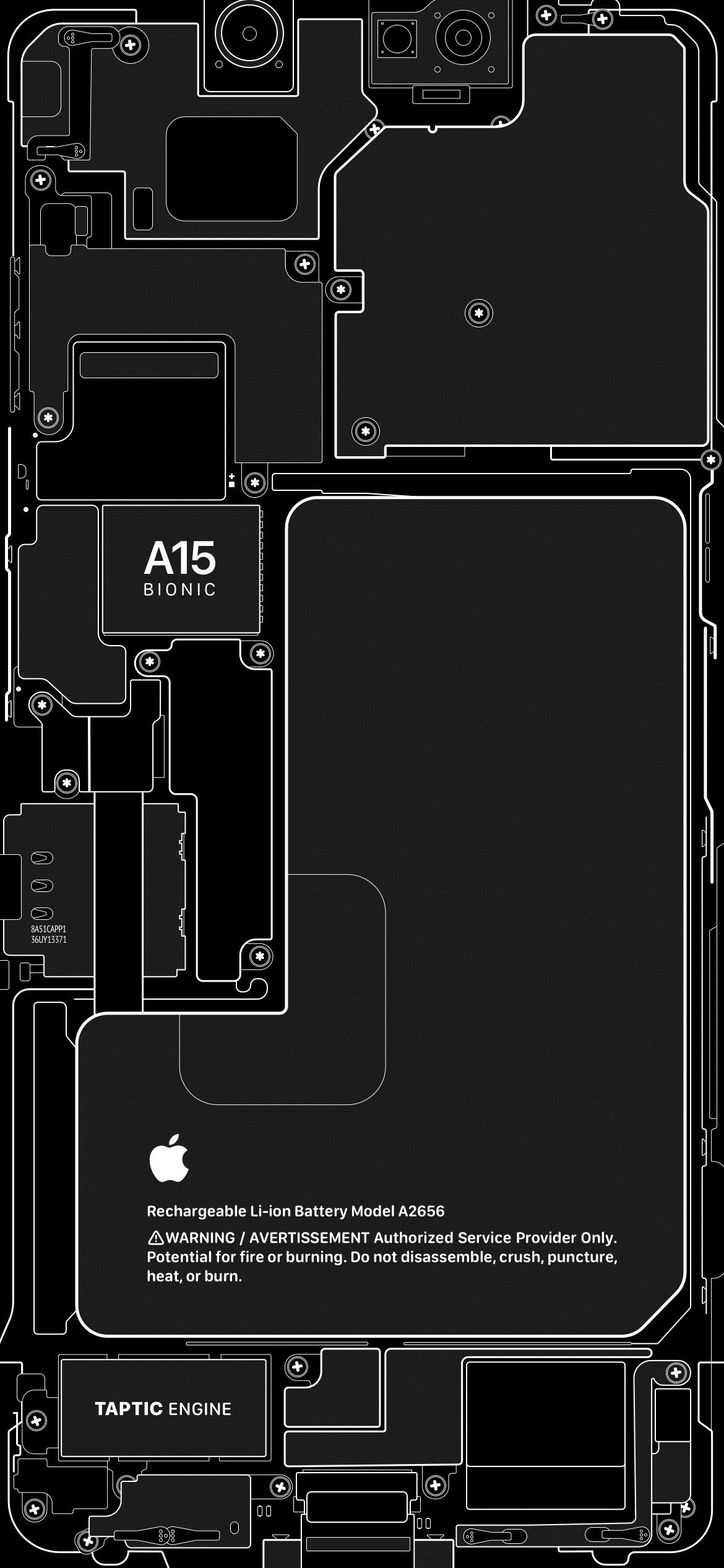 Download These Cool iPhone 13 Pro Schematics Wallpaper