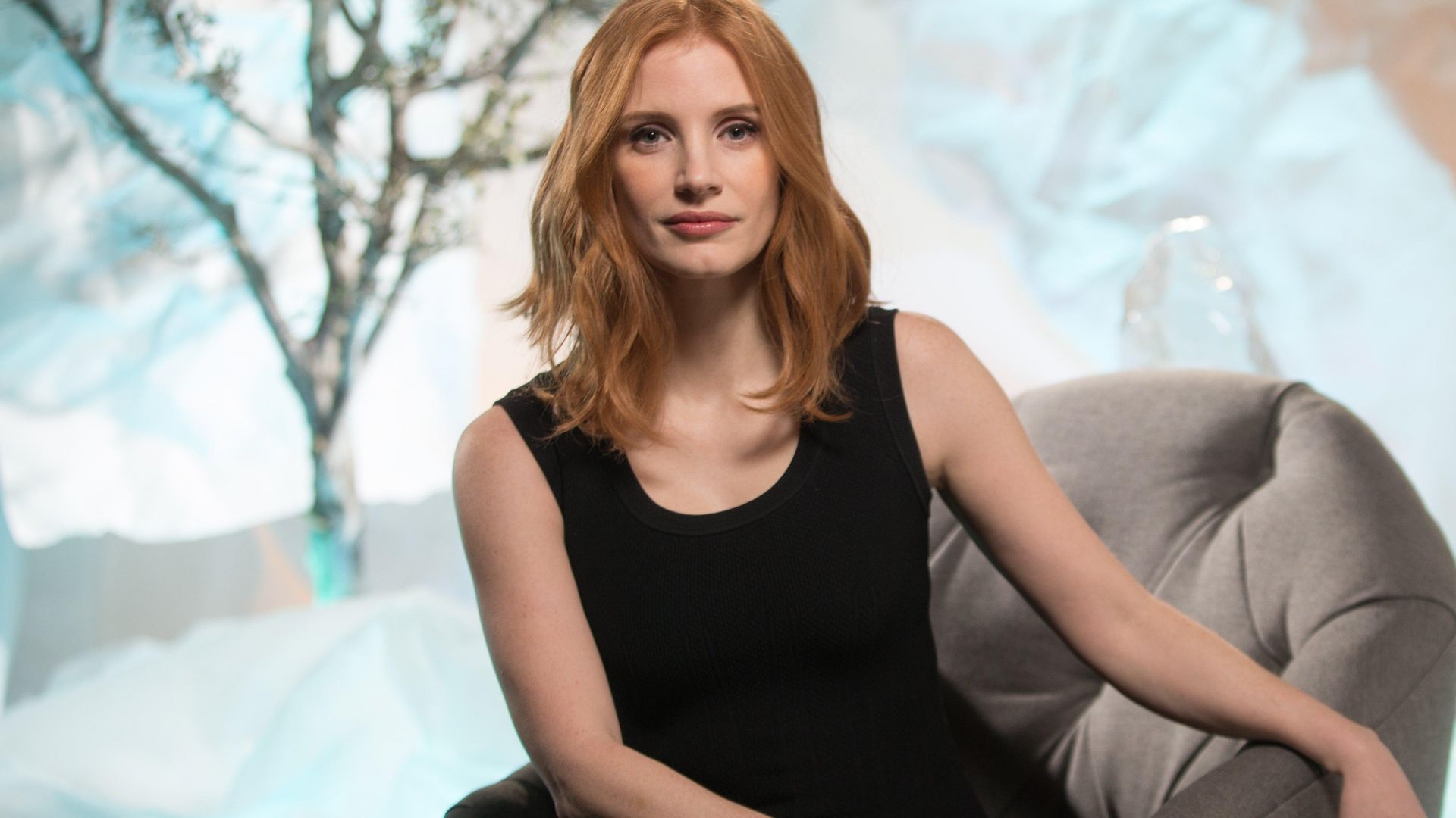 Beautiful, black dress, jessica chastain wallpaper, HD image, picture, background, eb1c3f