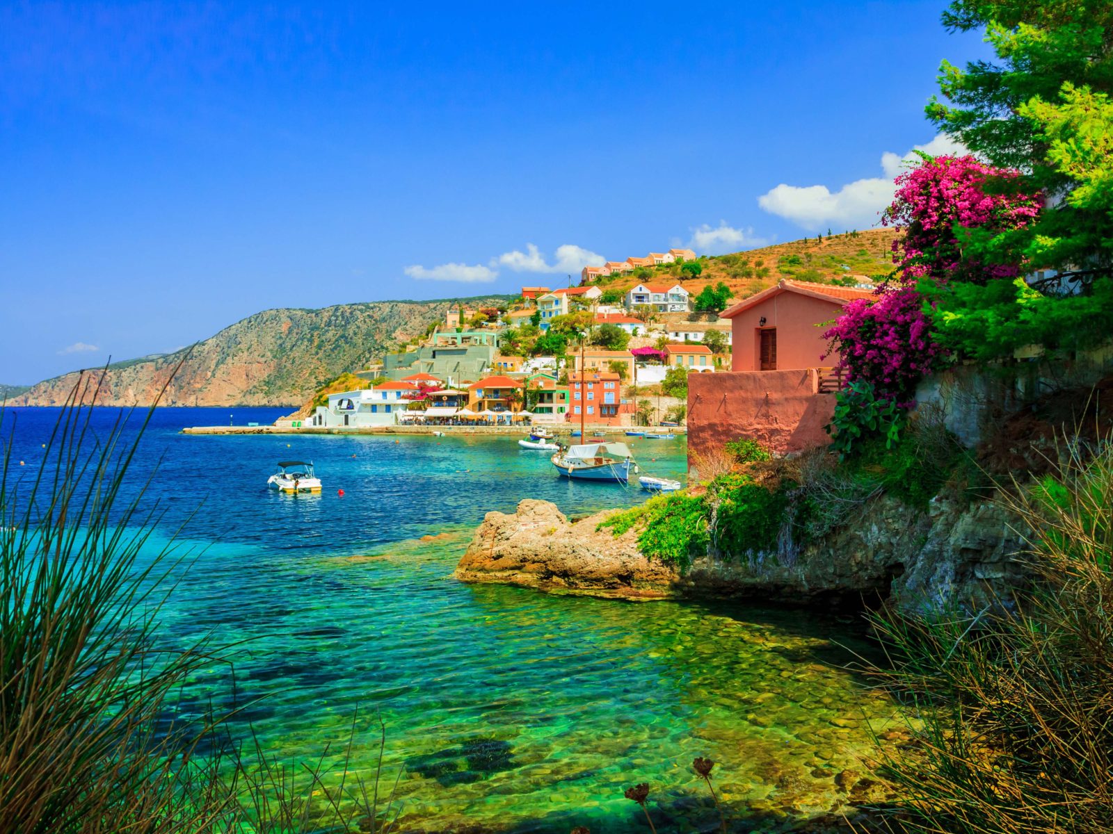 Argostoli Capital In Kefalonia Ionian Island In Archipelago On The Gulf Of Patras In Greece Landscape, Wallpaper13.com