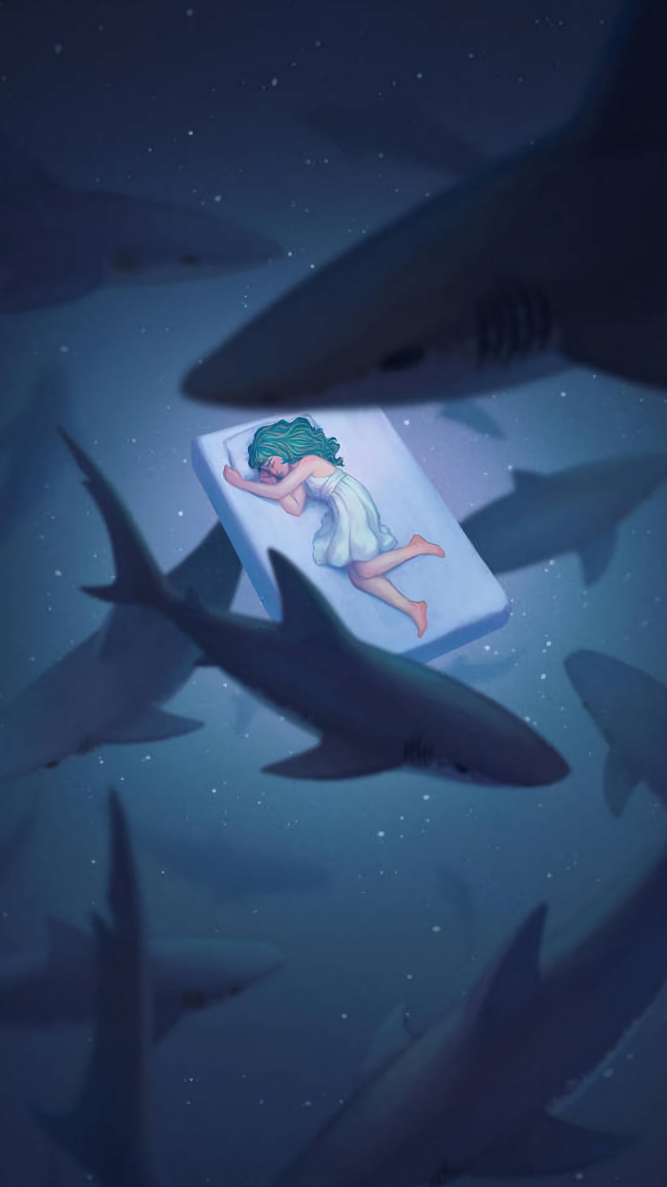 Wallpaper Dream, Underwater World, Sharks, Girl, Art 6 Shark Wallpaper HD