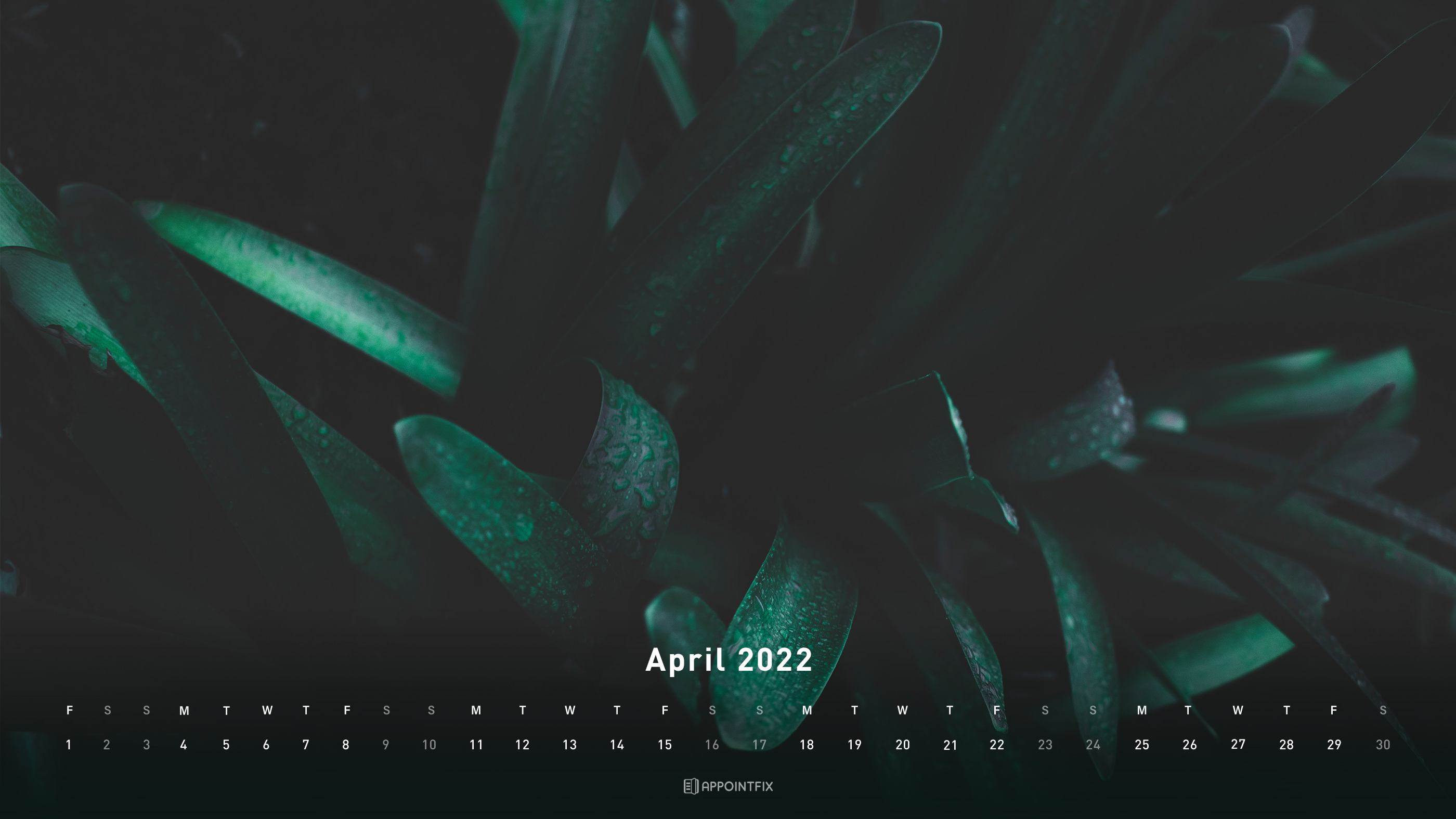 Free April 2022 Calendar Wallpaper
