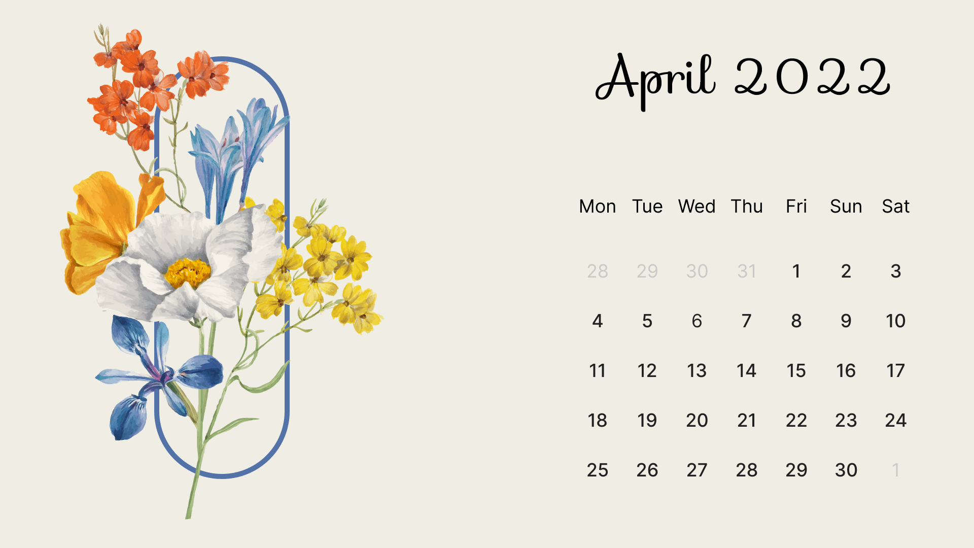 April 2022 Calendar Wallpapers - Wallpaper Cave