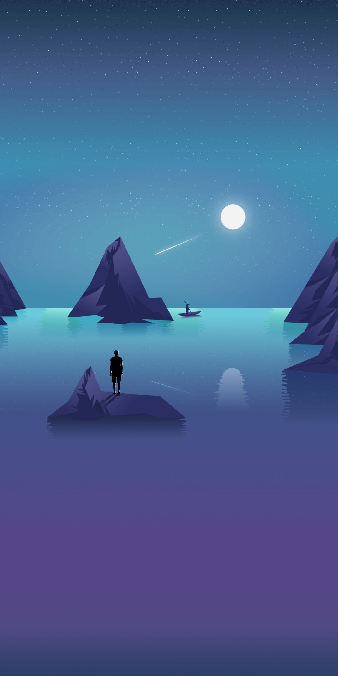 Man Alone On Island Art IPhone Wallpaper Wallpaper, iPhone Wallpaper